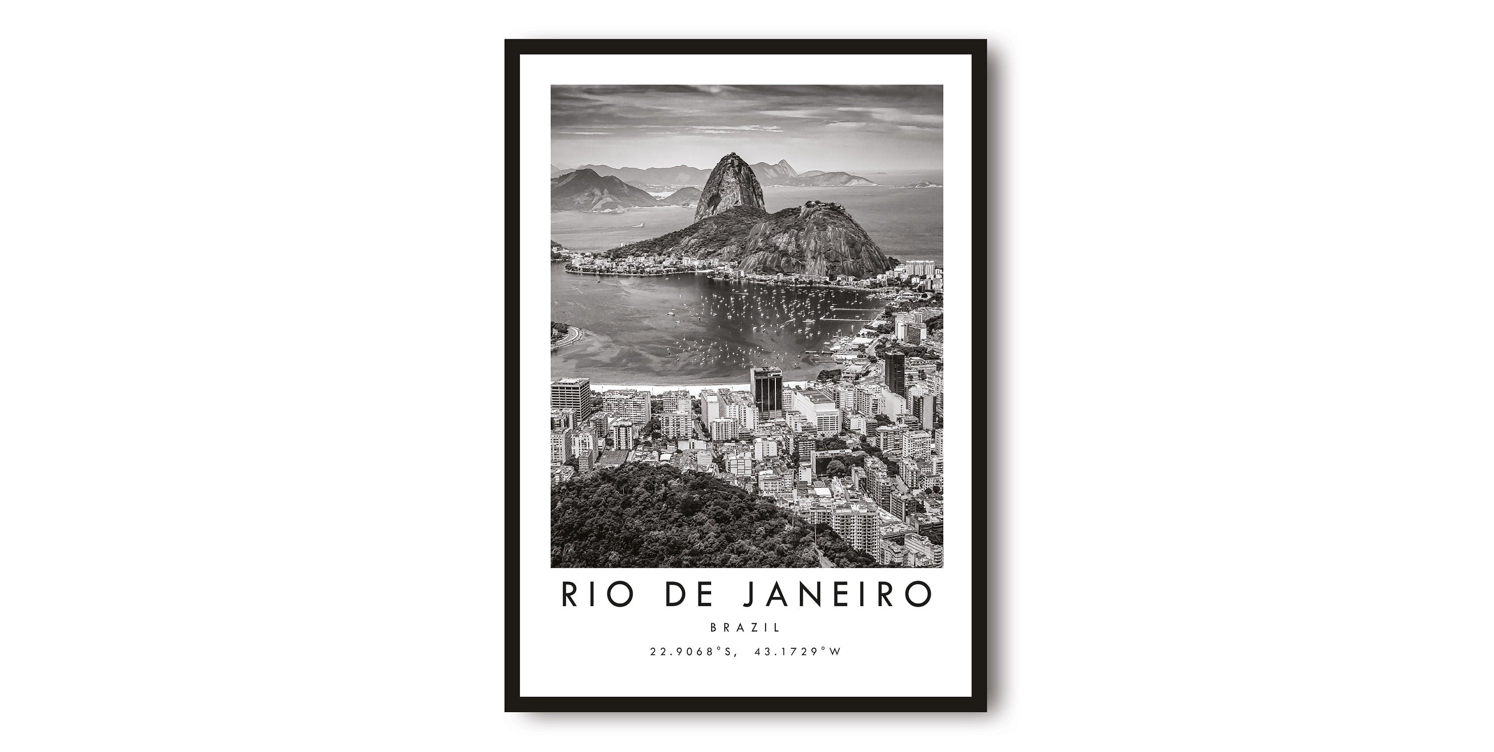 Rio De Janeiro Travel Print, Black and White Travel Print, Rio De Janeiro Brazil Print, Minimalist Travel Posters,Art Popular Print
