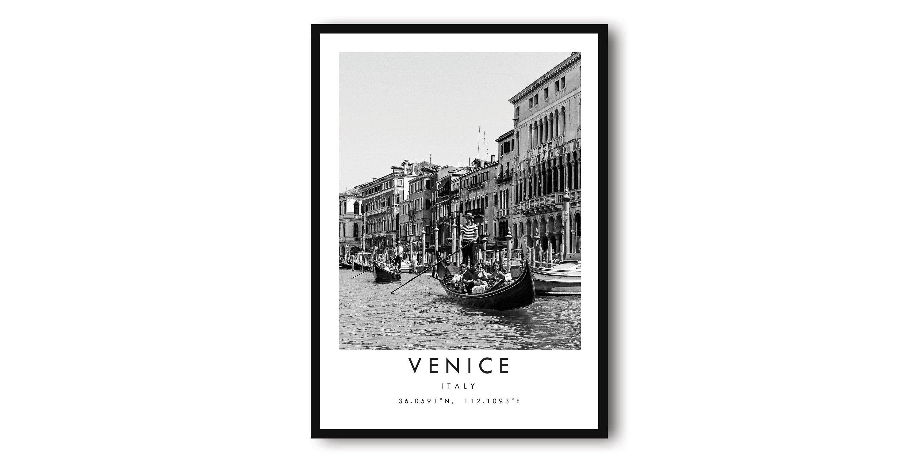 Venice Travel Print, Italy poster Poster, Black and White Print, Unique Wall Art, Minimalist Home Decor, City A1/A2/A3/A4/A5