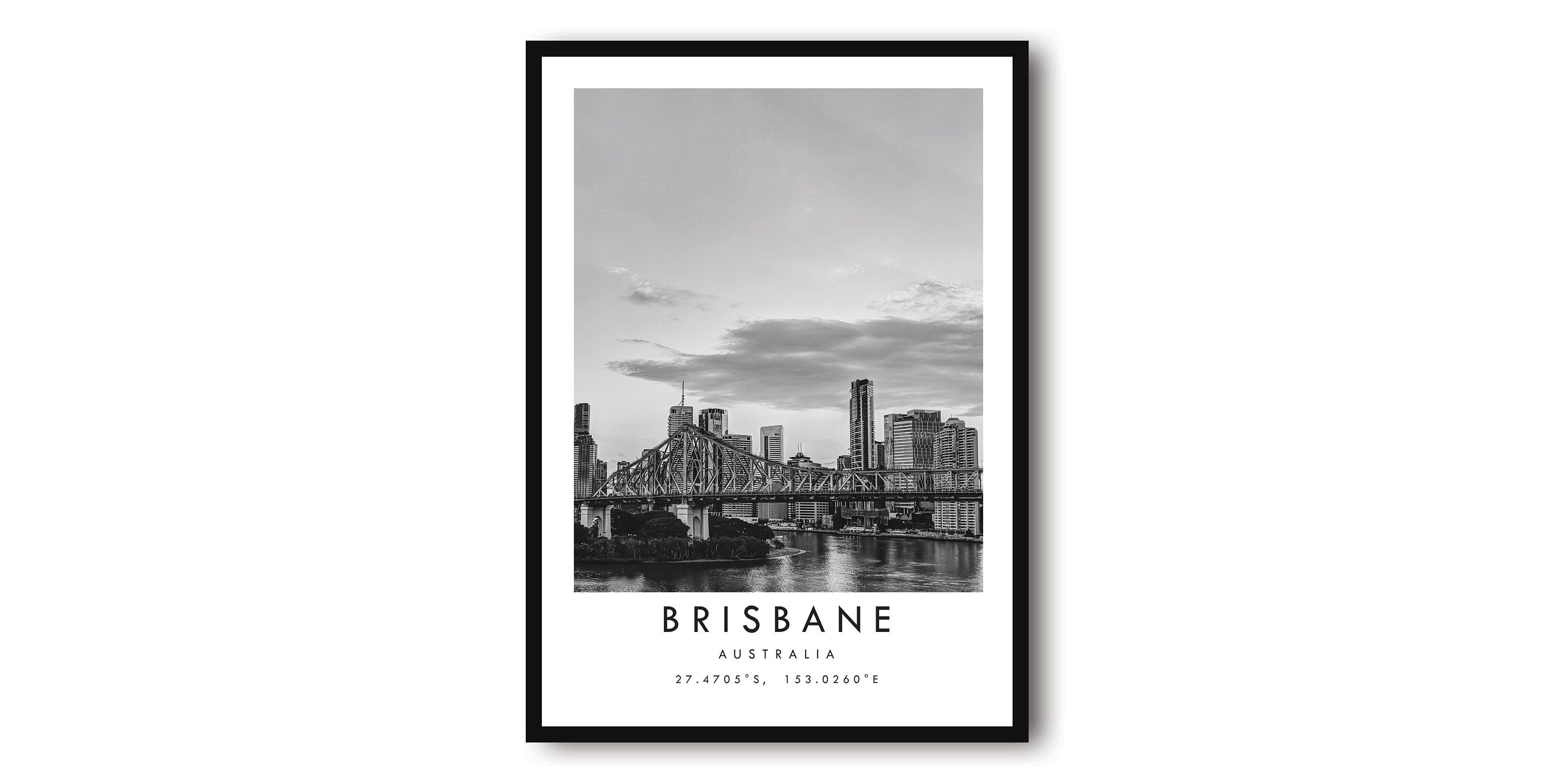 Brisbane Travel Print, Brisbane Poster Print, Brisbane Wall Art Minimalist, Australia Print, Prints of Australia A1/A2/A3/A4/A5