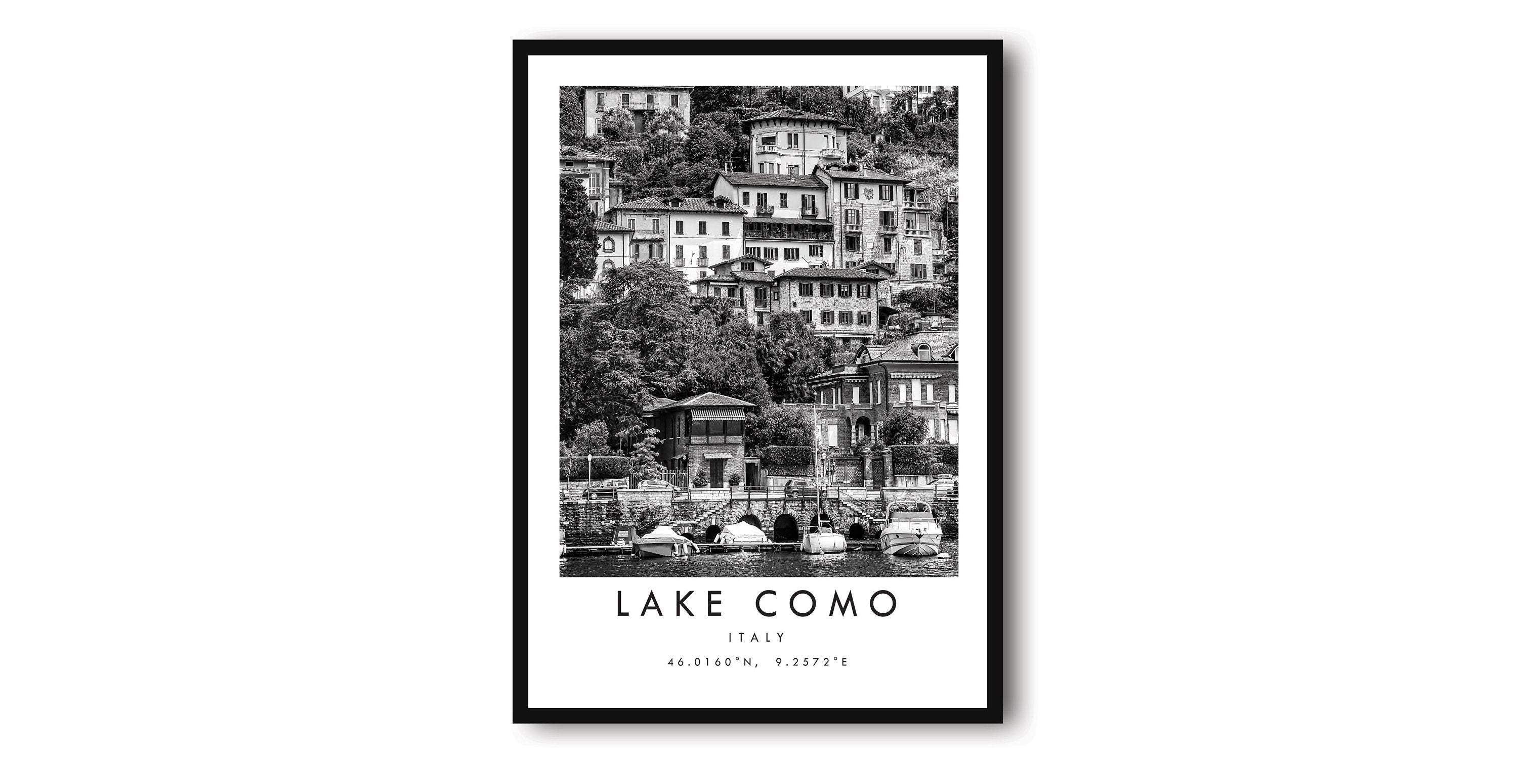 Lake Como Travel Print, Lake Como Poster Print, Lake Como Wall Art Minimalist, Photography Prints of Lake Como Italy, Popular Gift