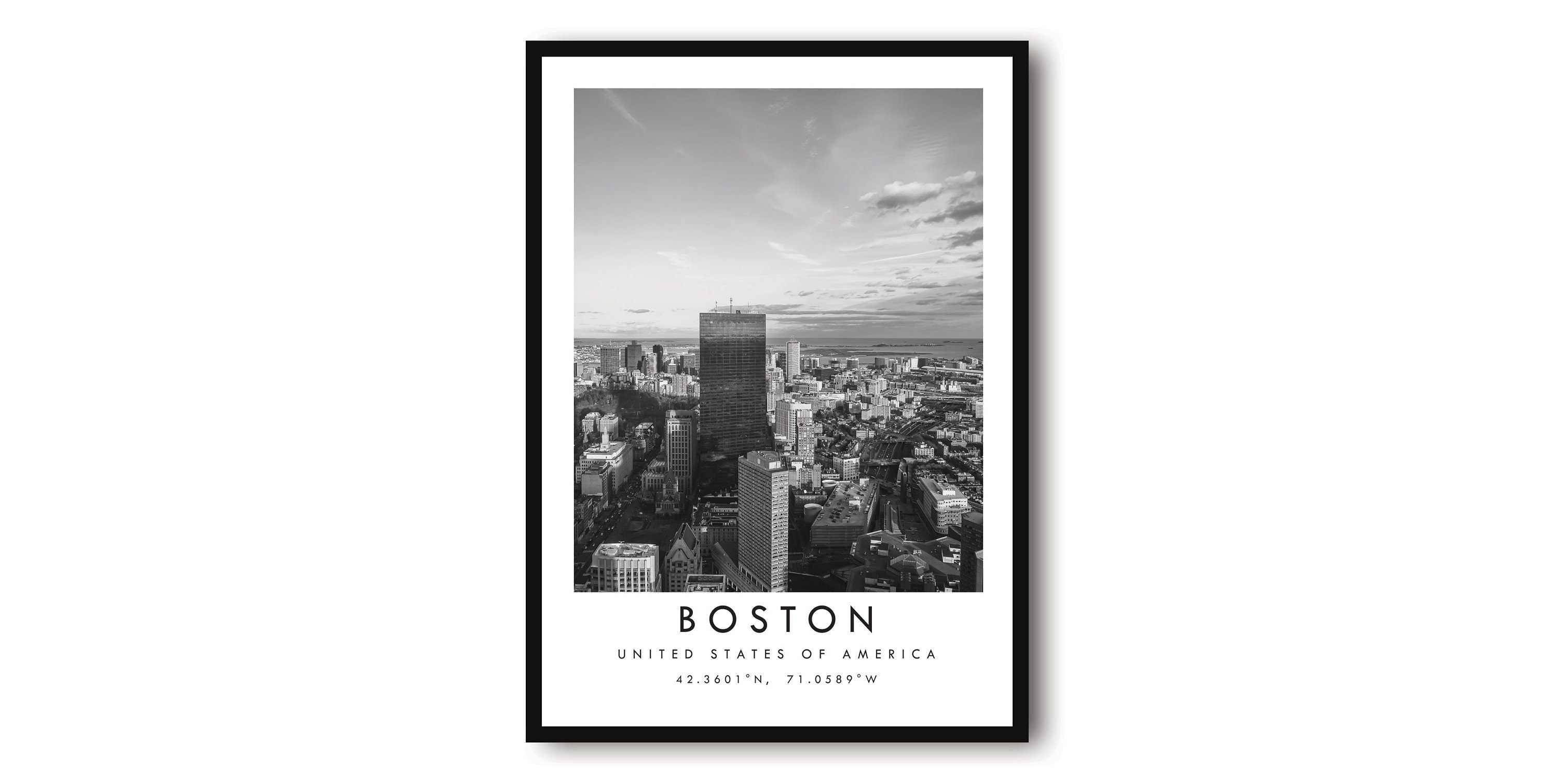 Boston Travel Print, American Poster Print, Boston Wall Art Minimalist, USA Print, Prints of America, A1/A2/A3/A4/A5