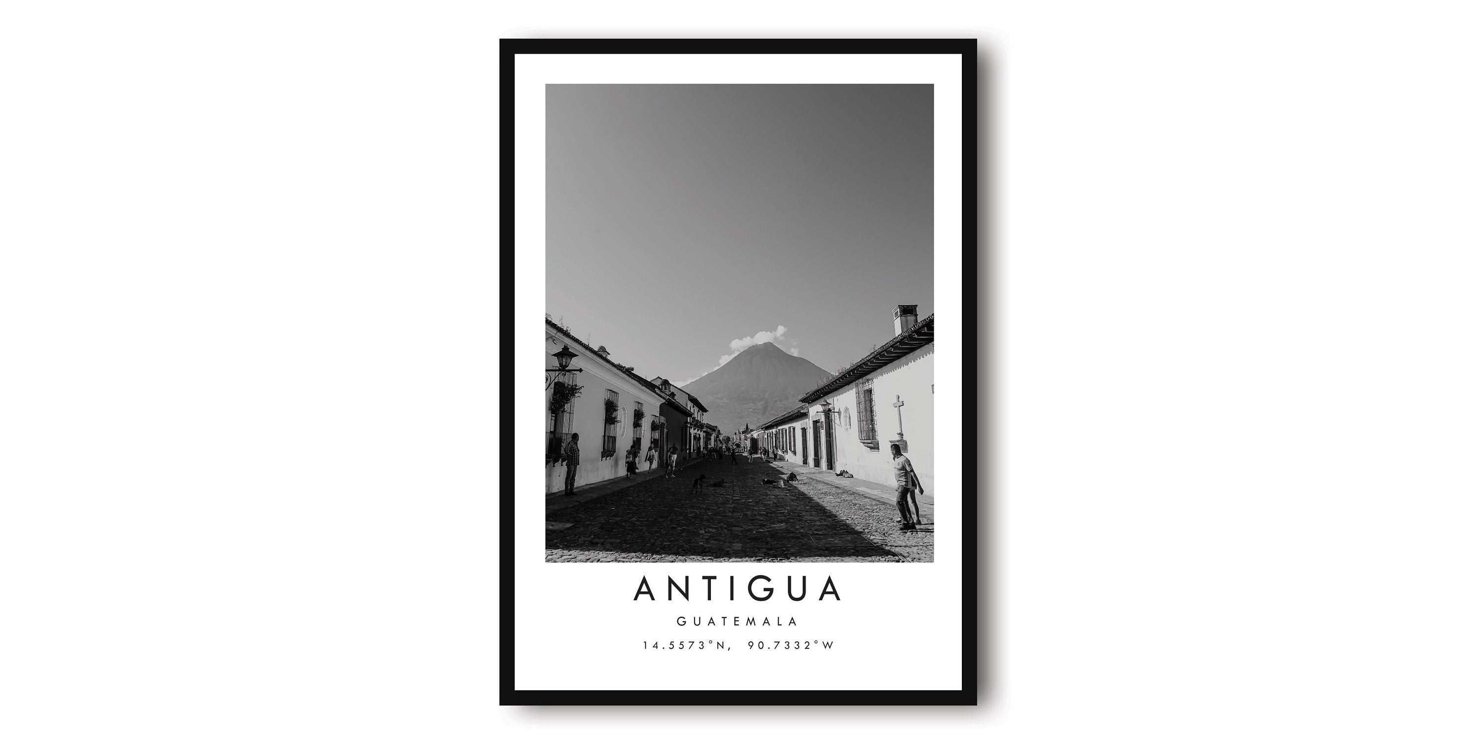 Antigua Travel Print, Antigua Poster Print, Antigua Wall Art Minimalist, Prints of Antigua Guatemala, Popular Gift A1/A2/A3/A4/A5