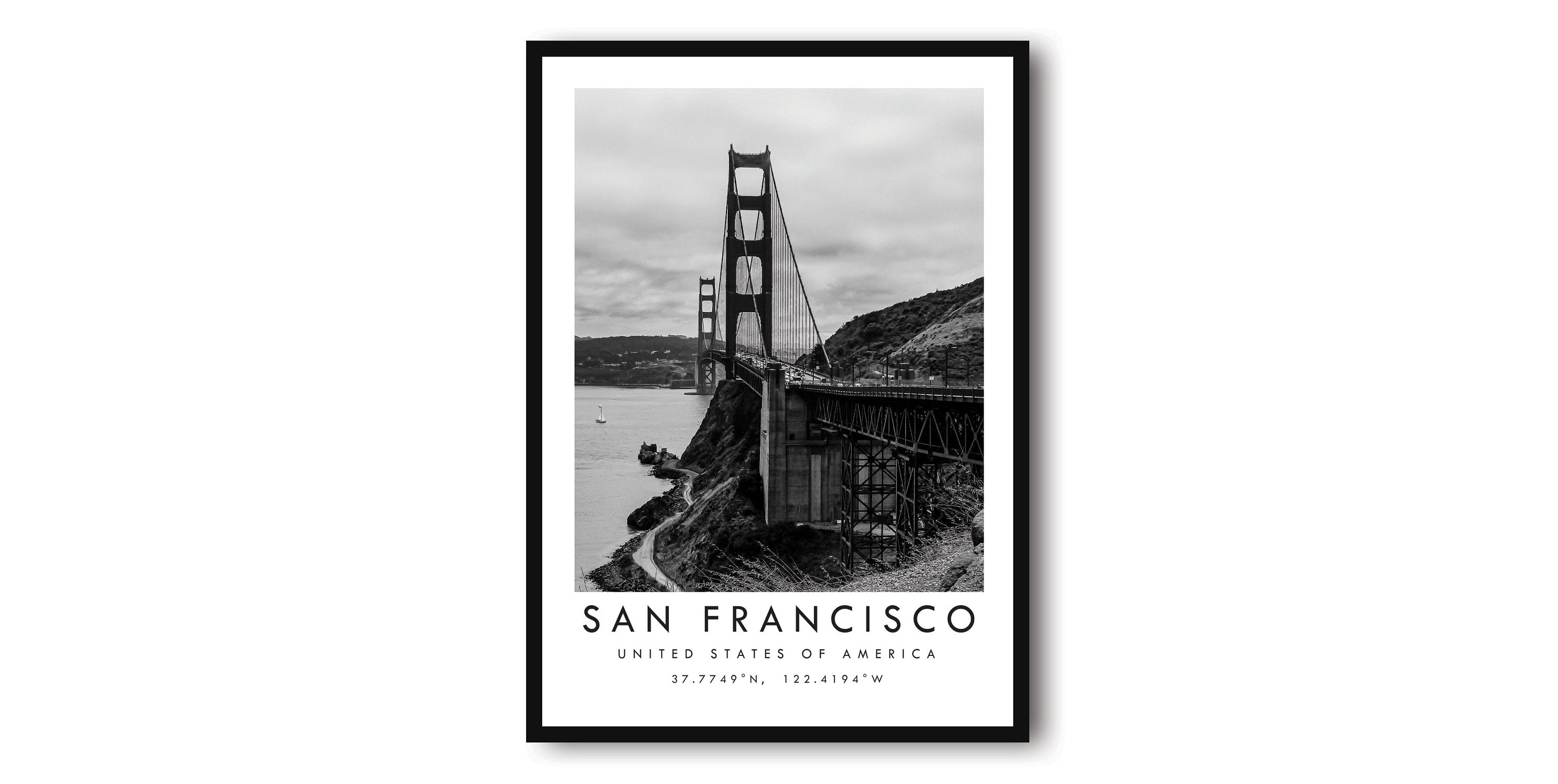 San Francisco Travel Print, San Francisco Poster, Unique Wallart Decor, Black and White Home Decor, Popular Print A1/A2/A3/A4/A5