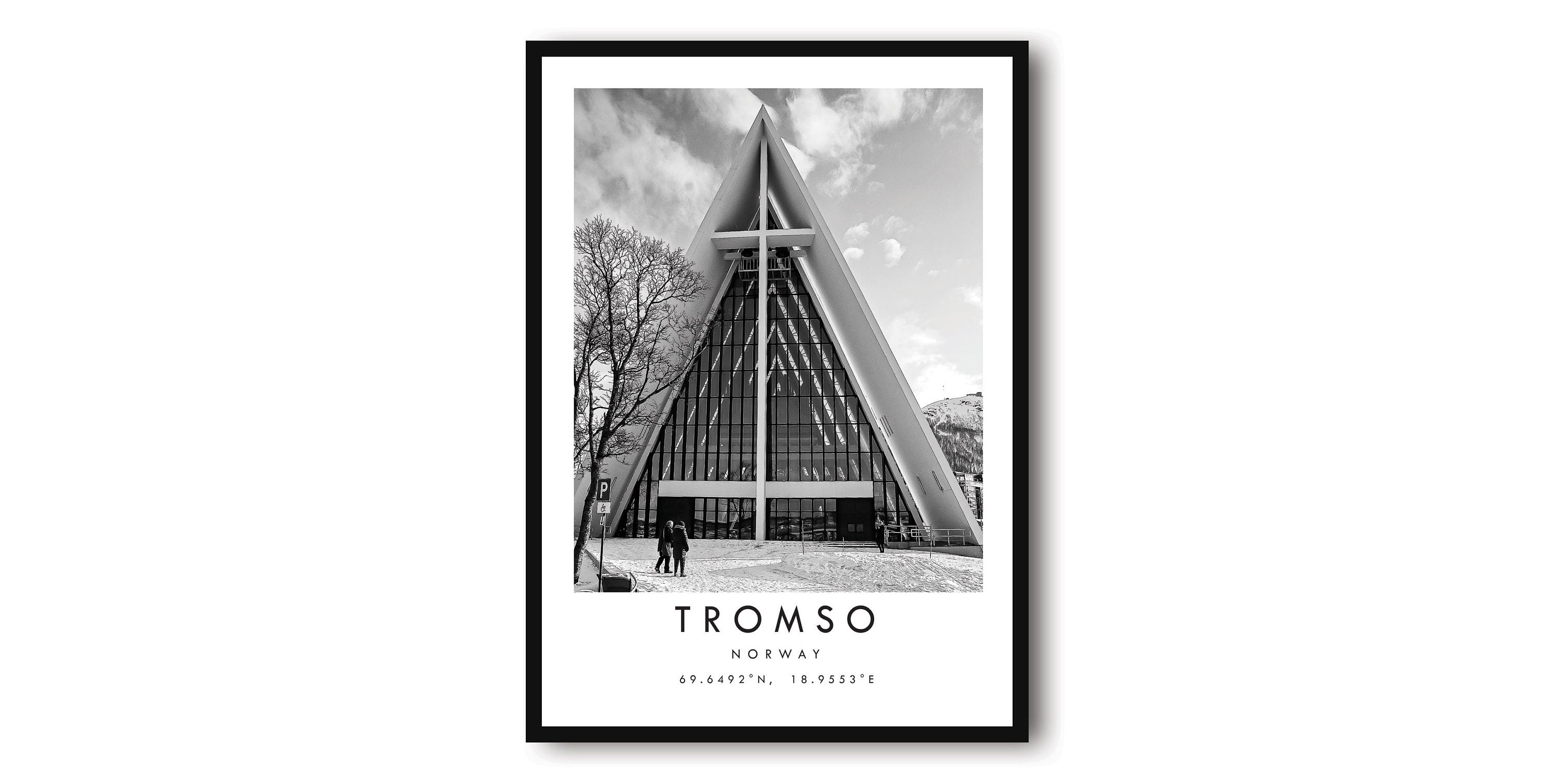 Tromso Travel Print, Tromso Poster Print, Norway Art Minimalist, Photography, Prints of Norway Popular Print, Popular Gift A1/A2/A3/A4/A5