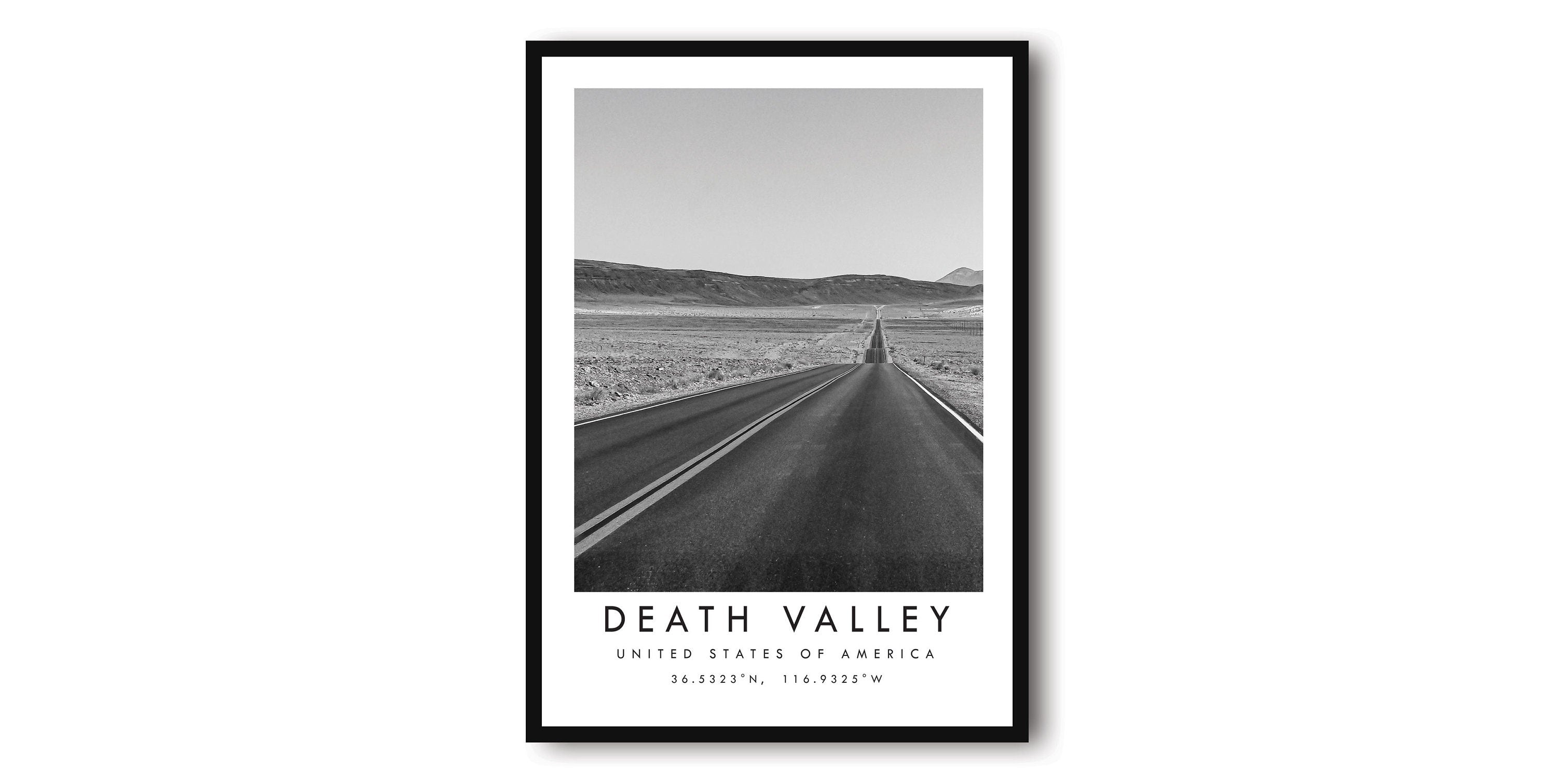 Death Valley Travel Print, California Poster, Unique Wall art Decor, Black and White Home Decor, California Popular Print A1/A2/A3/A4/A5