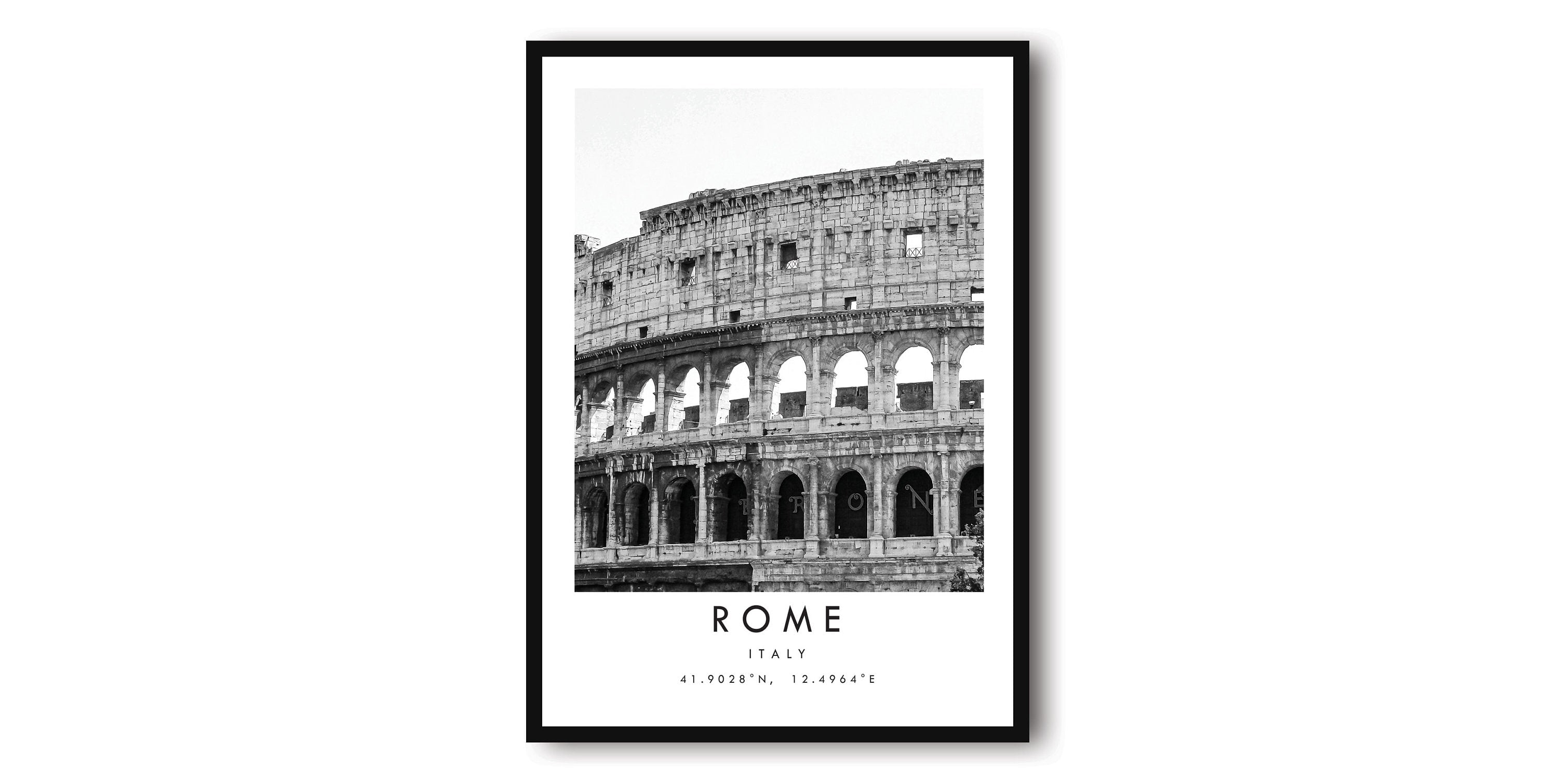 Rome Travel Print, Italy Poster, Black and White Print, Unique Wall Art, Minimalist Home Decor, City A1/A2/A3/A4/A5