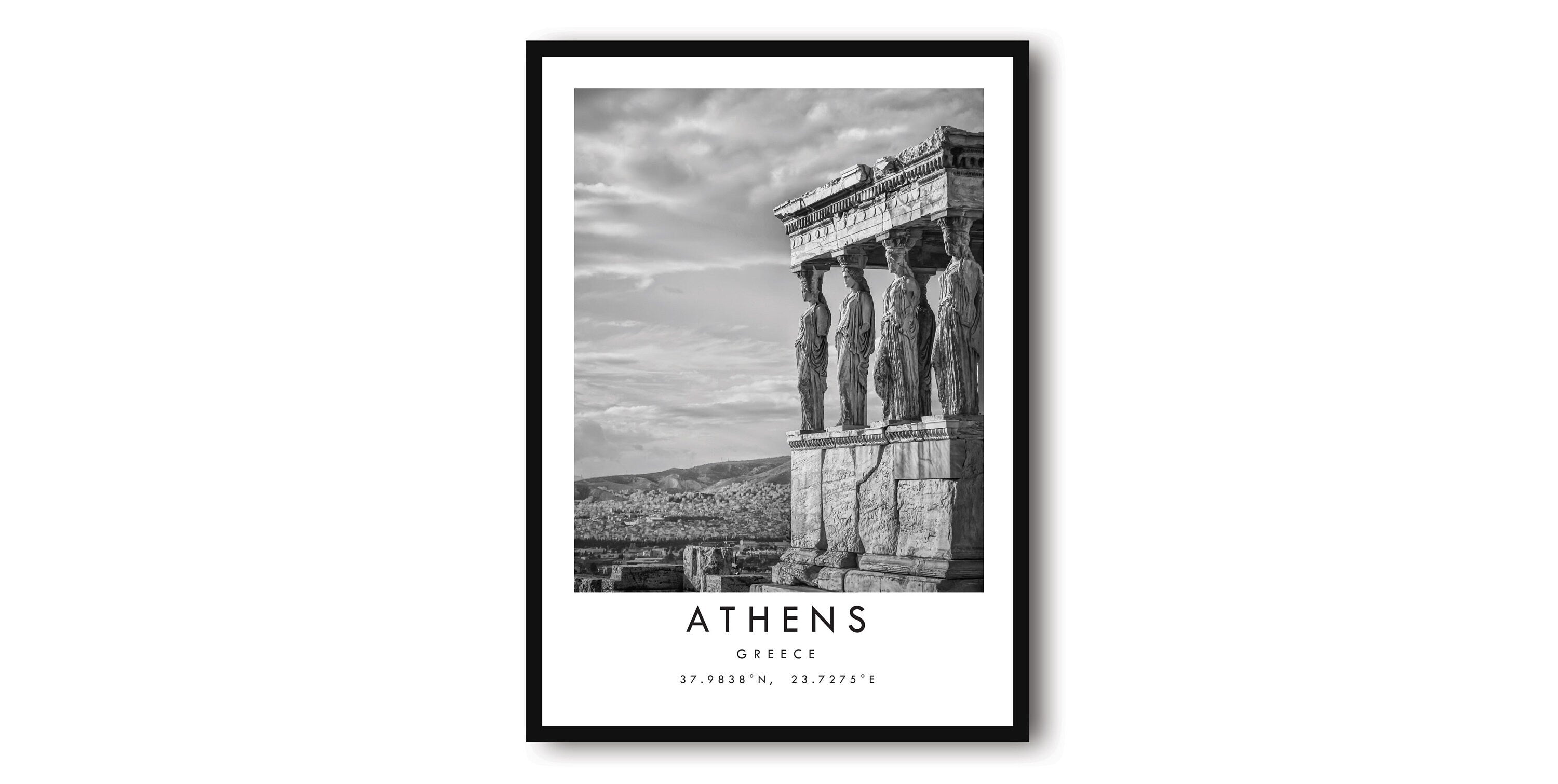Athens Travel Print, Athens Poster, Unique Wallart Decor, Black and White Home Decor, Greece Athens Popular Print A1/A2/A3/A4/A5