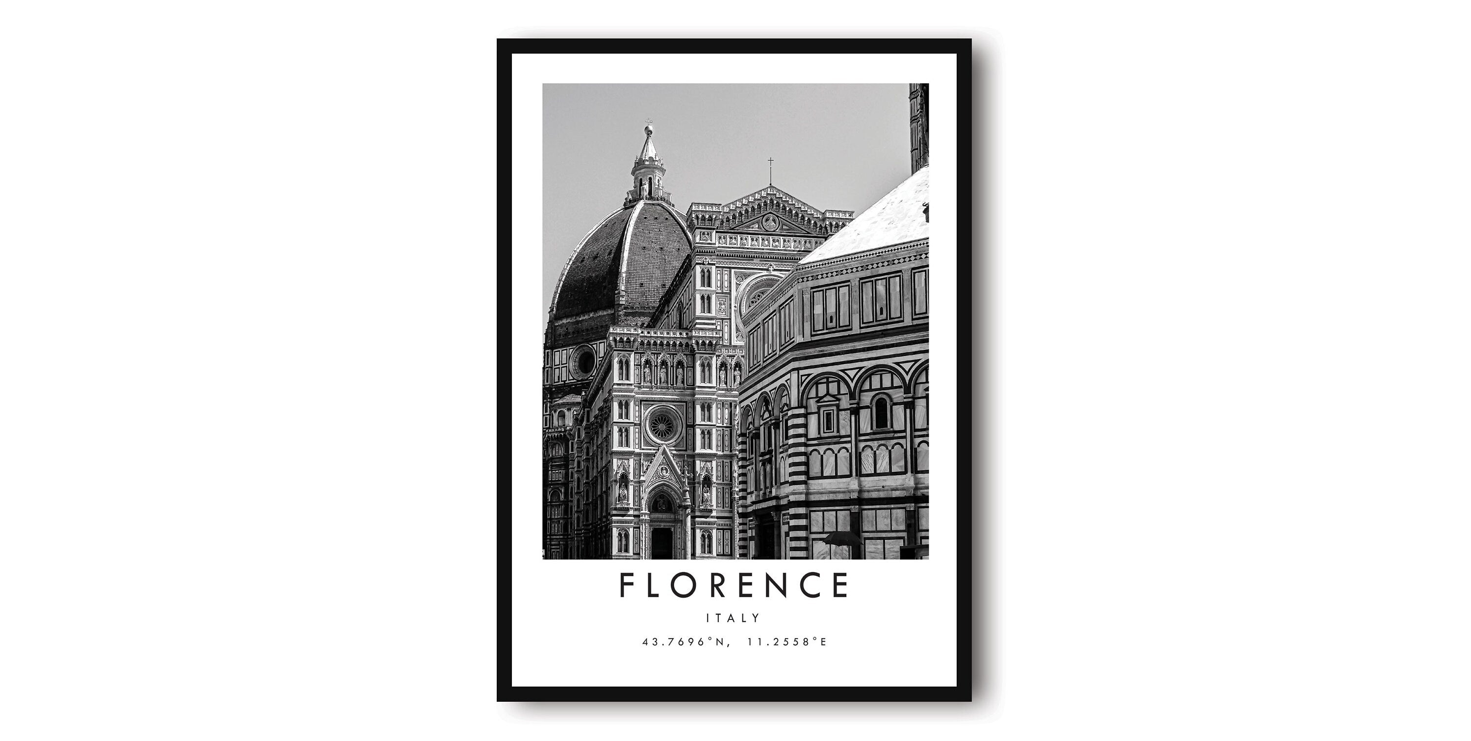 Florence Travel Print, Florence Poster, Black and White Florence print, Gallery Wall, Italy Florence, Popular Print, Gift A1/A2/A3/A4/A5