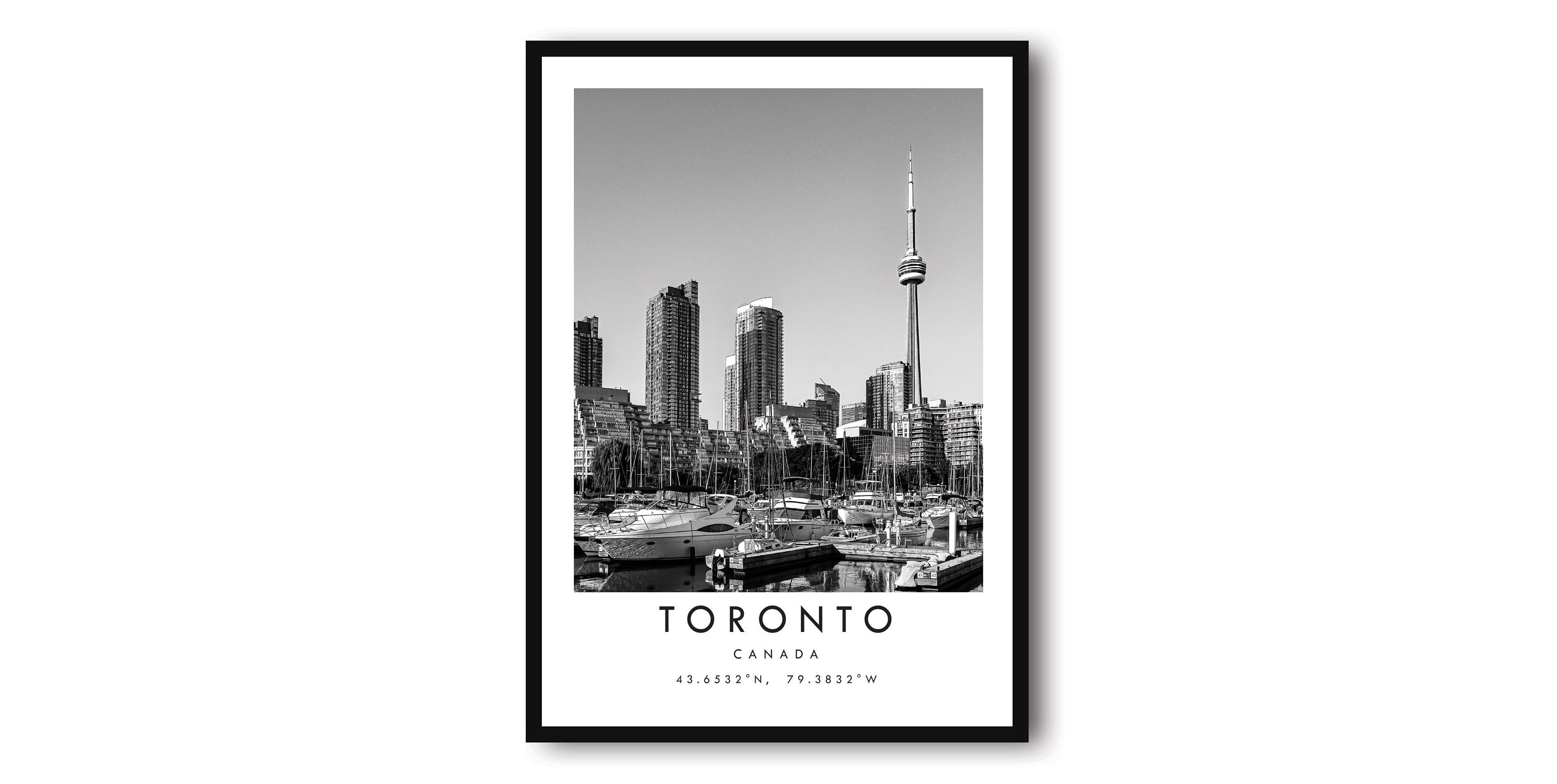Toronto Travel Print, Black and White Travel Print, Toronto Canada Print, Minimalist Travel Posters, Popular Print, Popular Gift