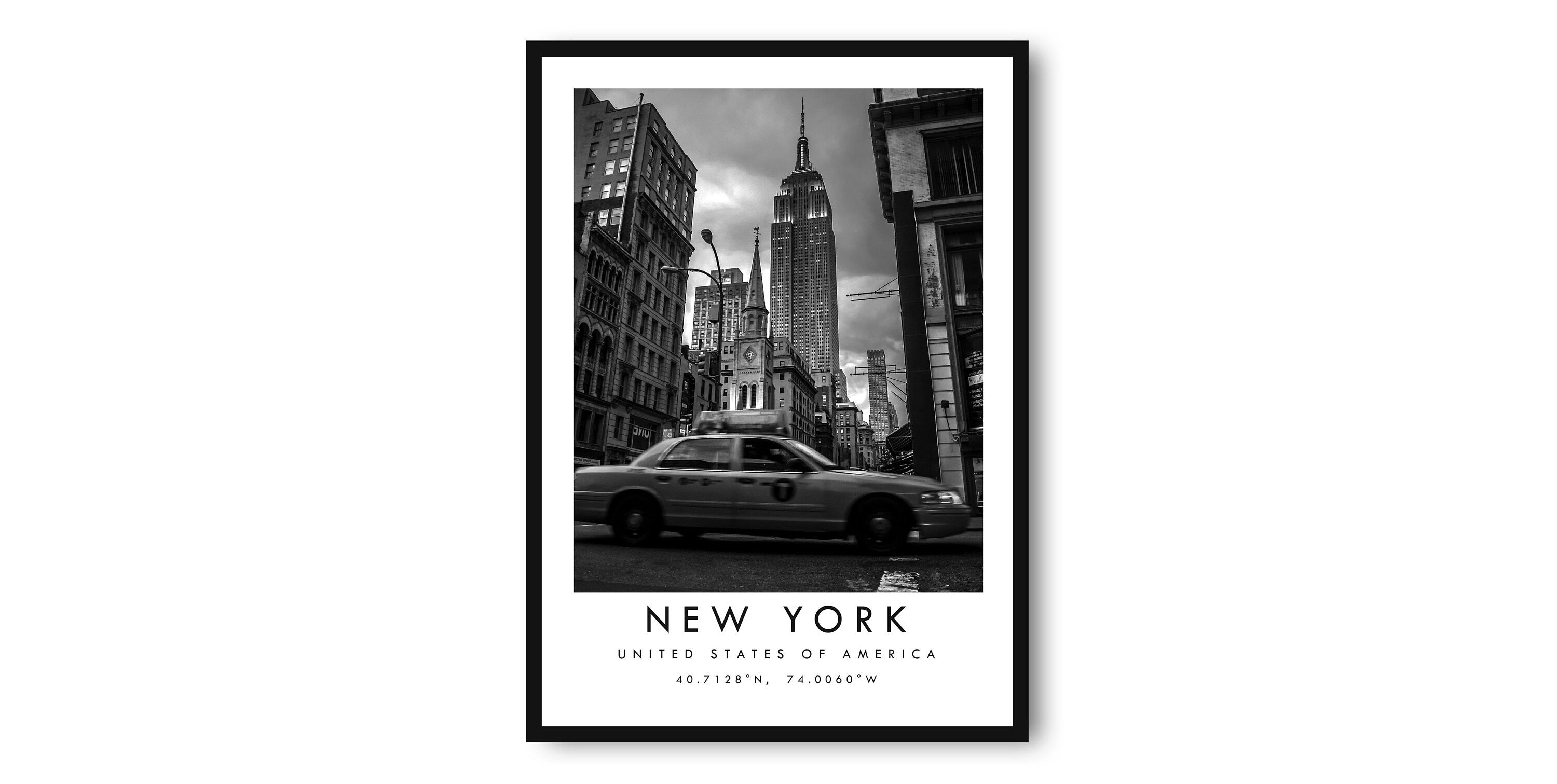 New York Travel Print, New York Poster Print, New York Wall Art Minimalist, New York Map Print, Prints of New York, Popular Gift