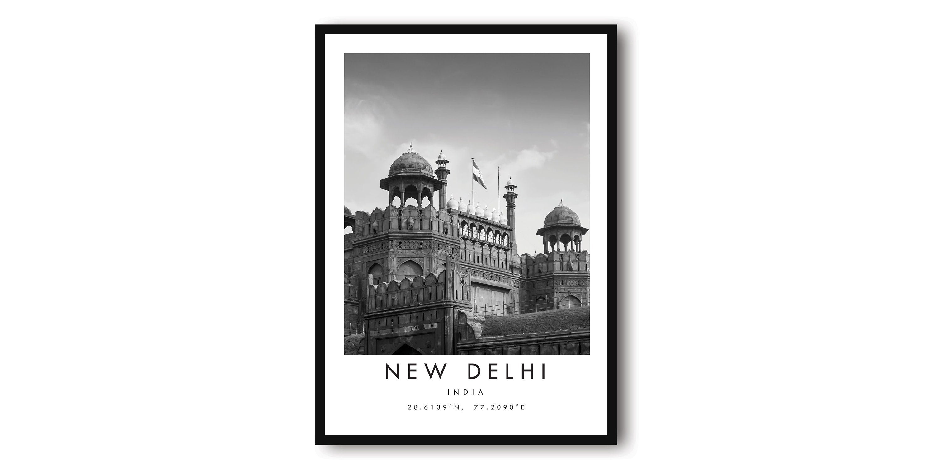 New Delhi Travel Print, India Poster, Black and White Print, Unique Wall Art, Minimalist Home Decor, City A1/A2/A3/A4/A5