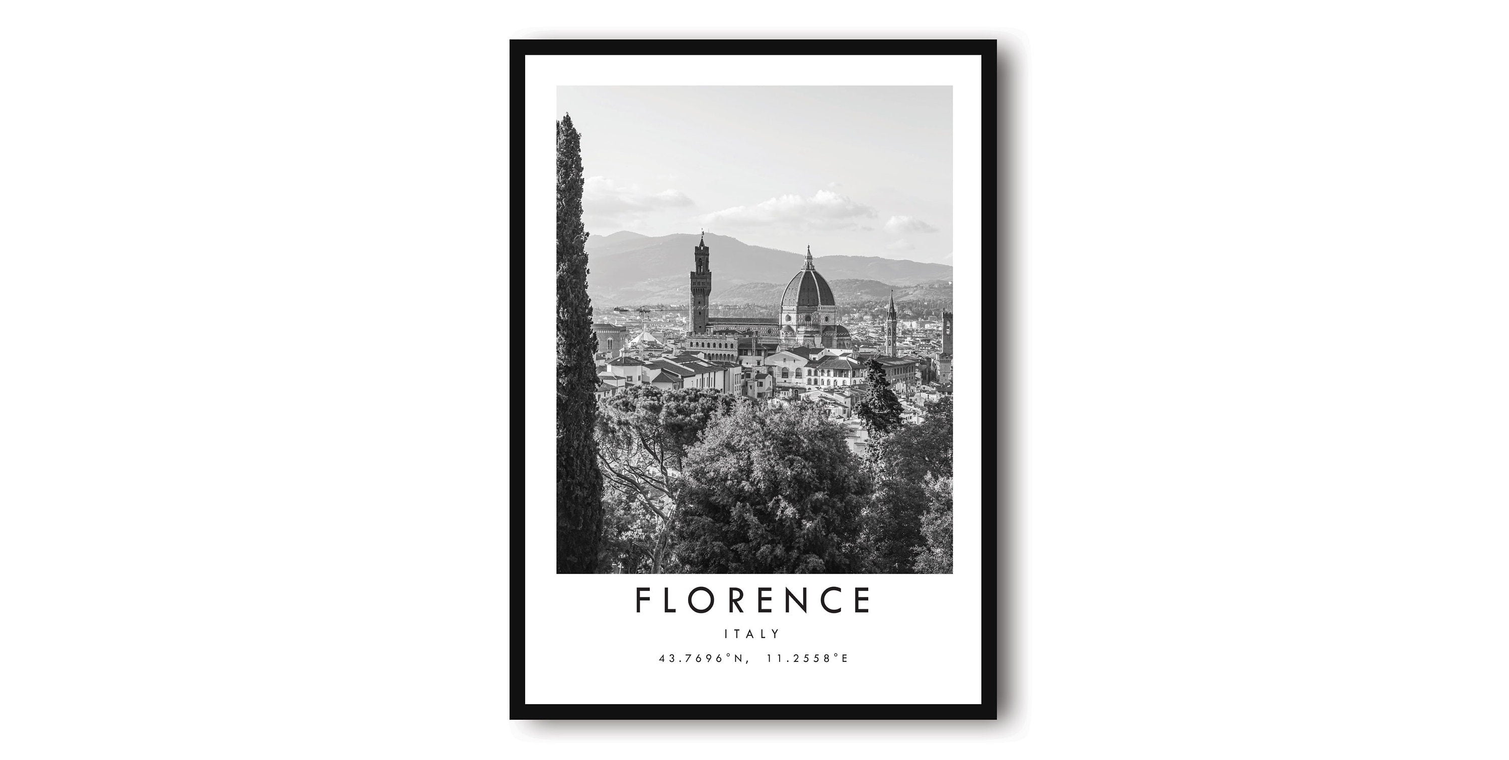 Florence Travel Print, Italy poster Poster, Black and White Print, Unique Wall Art, Minimalist Home Decor, City A1/A2/A3/A4/A5