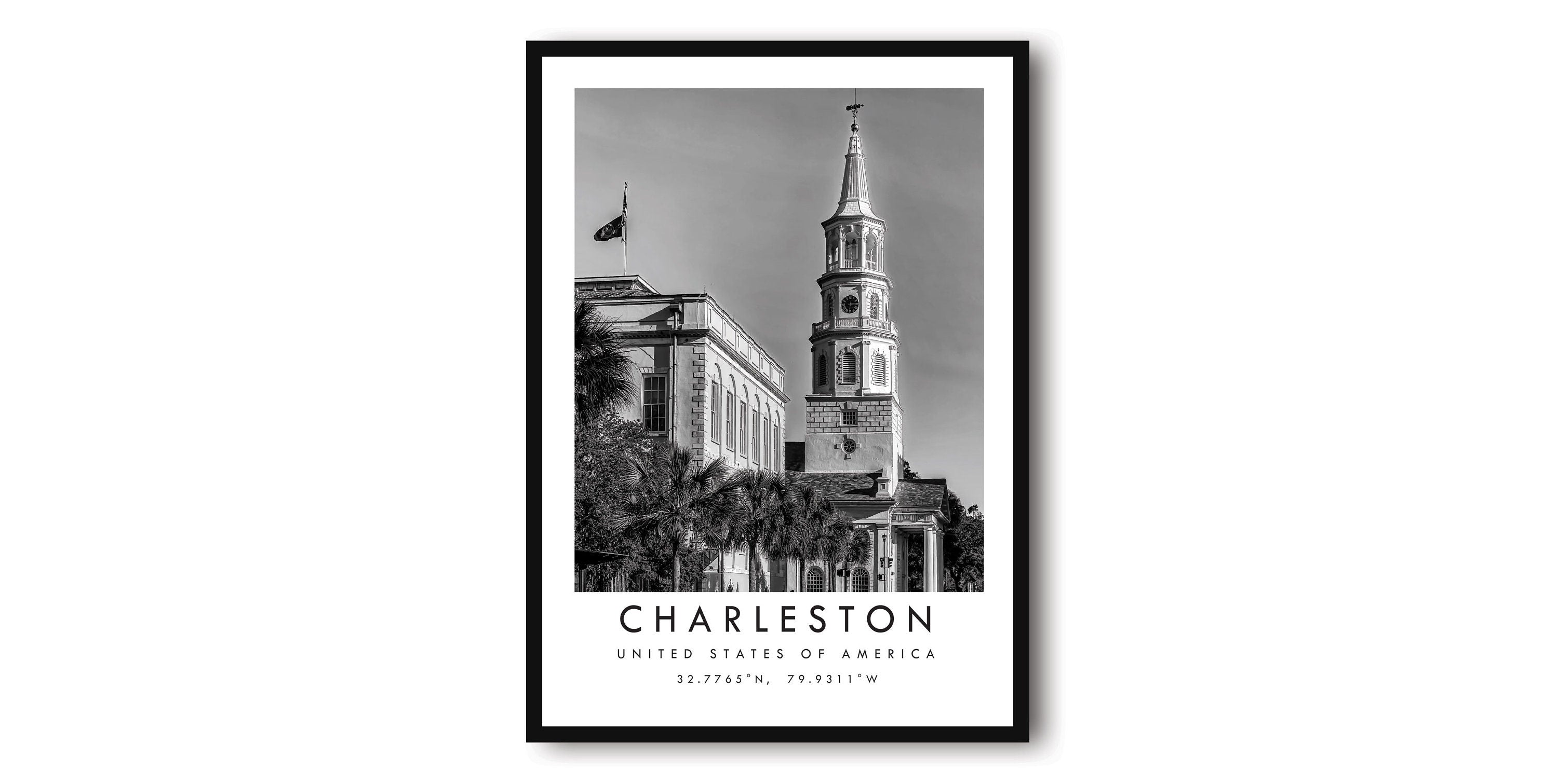 Charleston Travel Print, Charleston Poster Print, Charleston Wall Art Minimalist, Charleston Map Print, Prints of Charleston A1/A2/A3/A4/A5