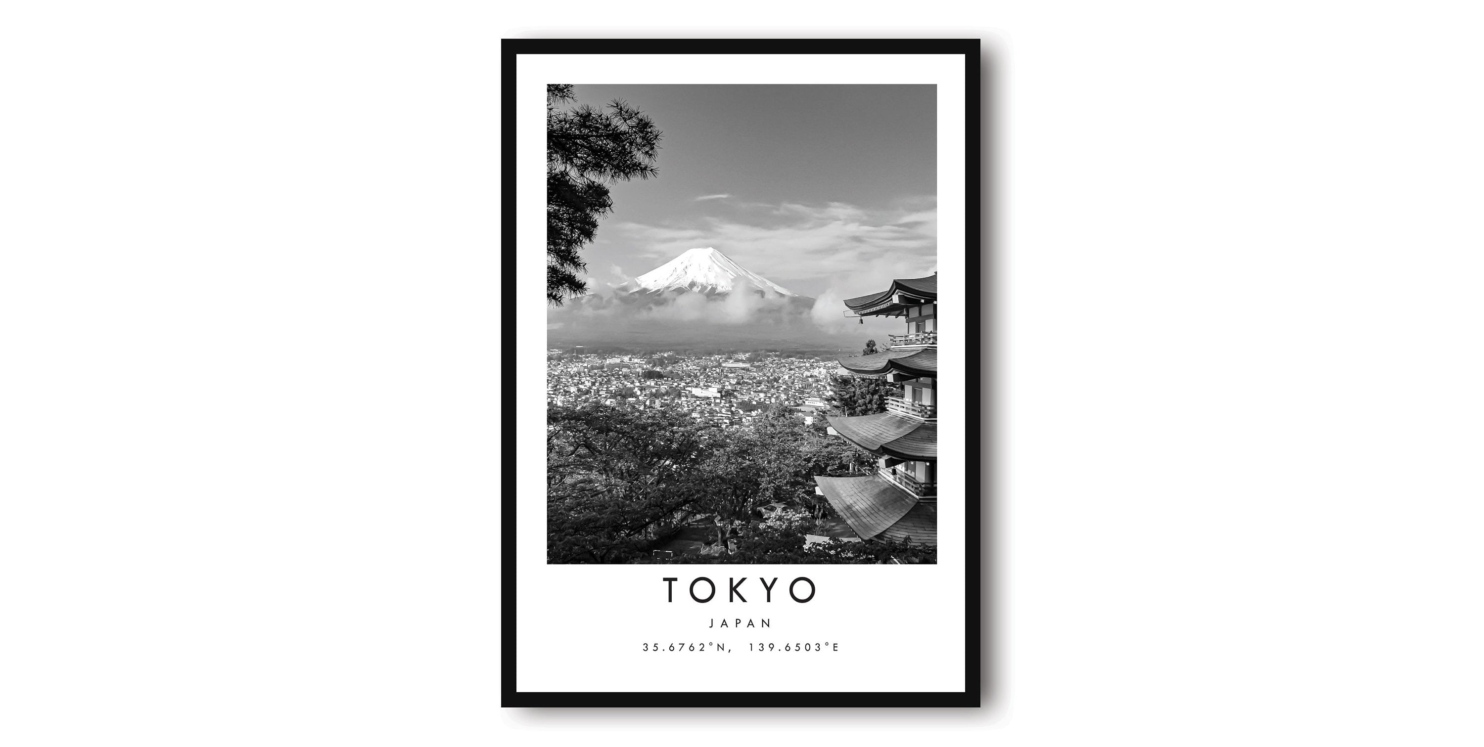 Tokyo Travel Print, Japan Poster, Black and White Print, Minimalist Home Decor, City A1/A2/A3/A4/A5