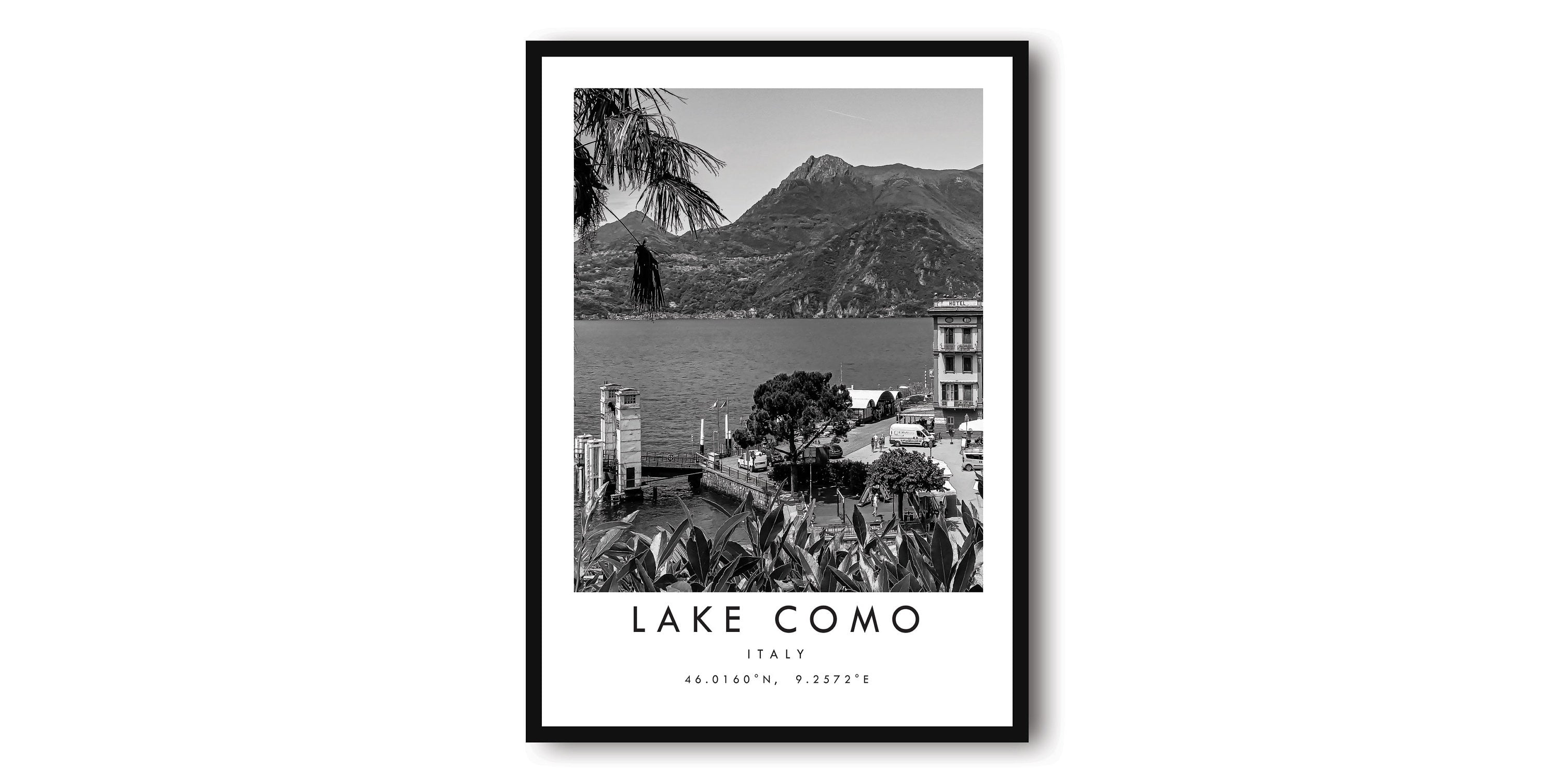 Lake Como Travel Print, Lake Como Poster Print, Lake Como Wall Art Minimalist, Photography Prints of Lake Como Italy, Popular Gift