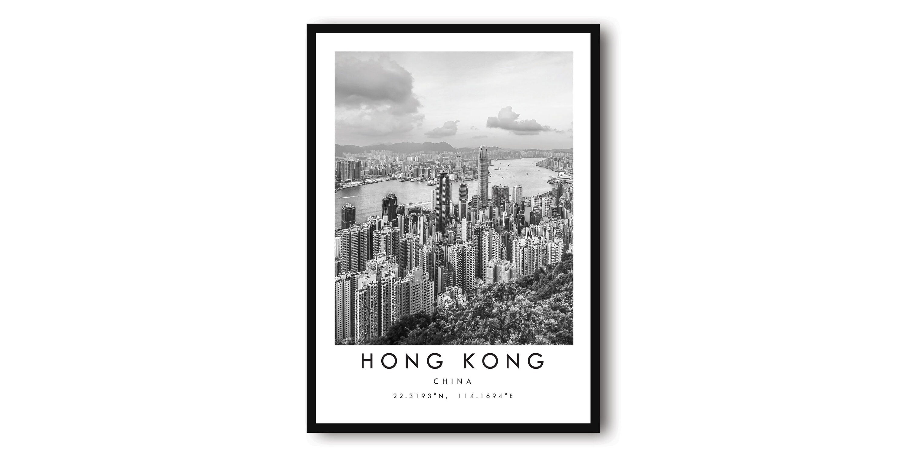 Hong Kong Travel Print, Hong Kong Poster Print, Hong Kong Wall Art Minimalist, Prints of Hong Kong, Popular Gift A1/A2/A3/A4/A5