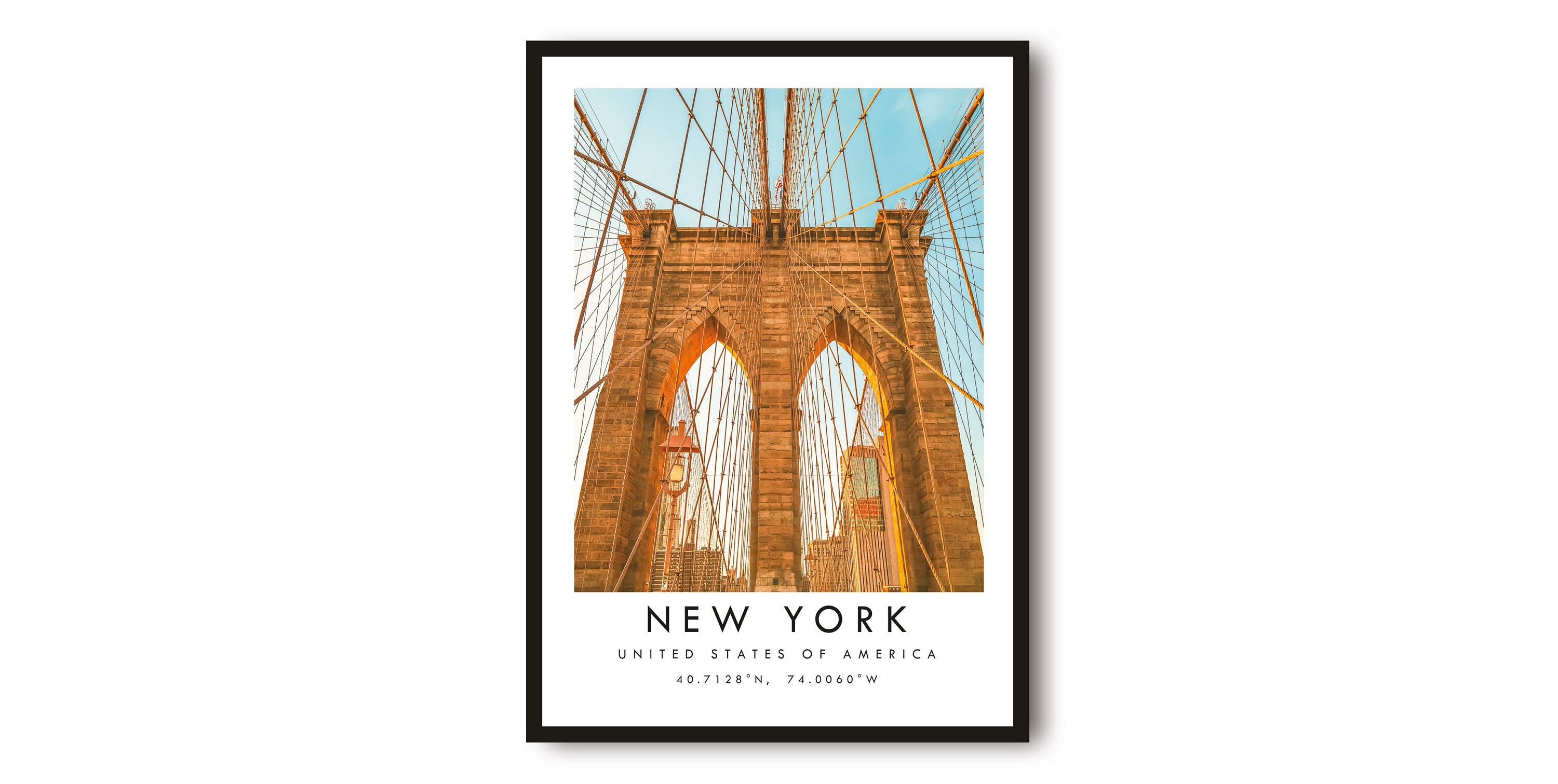 New York Travel Print, New York Poster, Colour Print, Unique Wall Art, Minimalist Home Décor, City A1/A2/A3/A4/A5