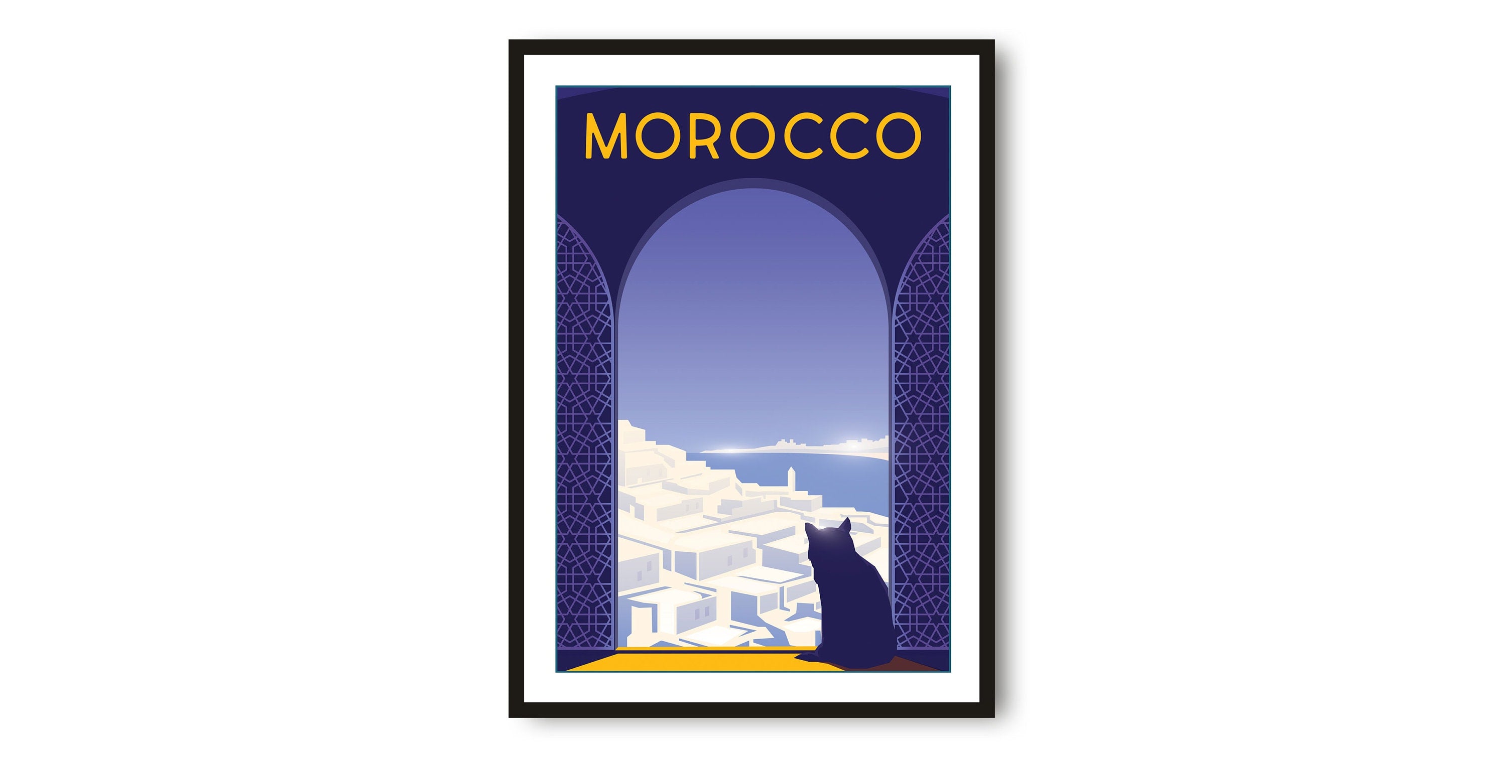 Morocco Travel Poster, Morocco Poster, Colourful Print, Unique Wall Art, Minimalist Home Décor, City A1/A2/A3/A4/A5