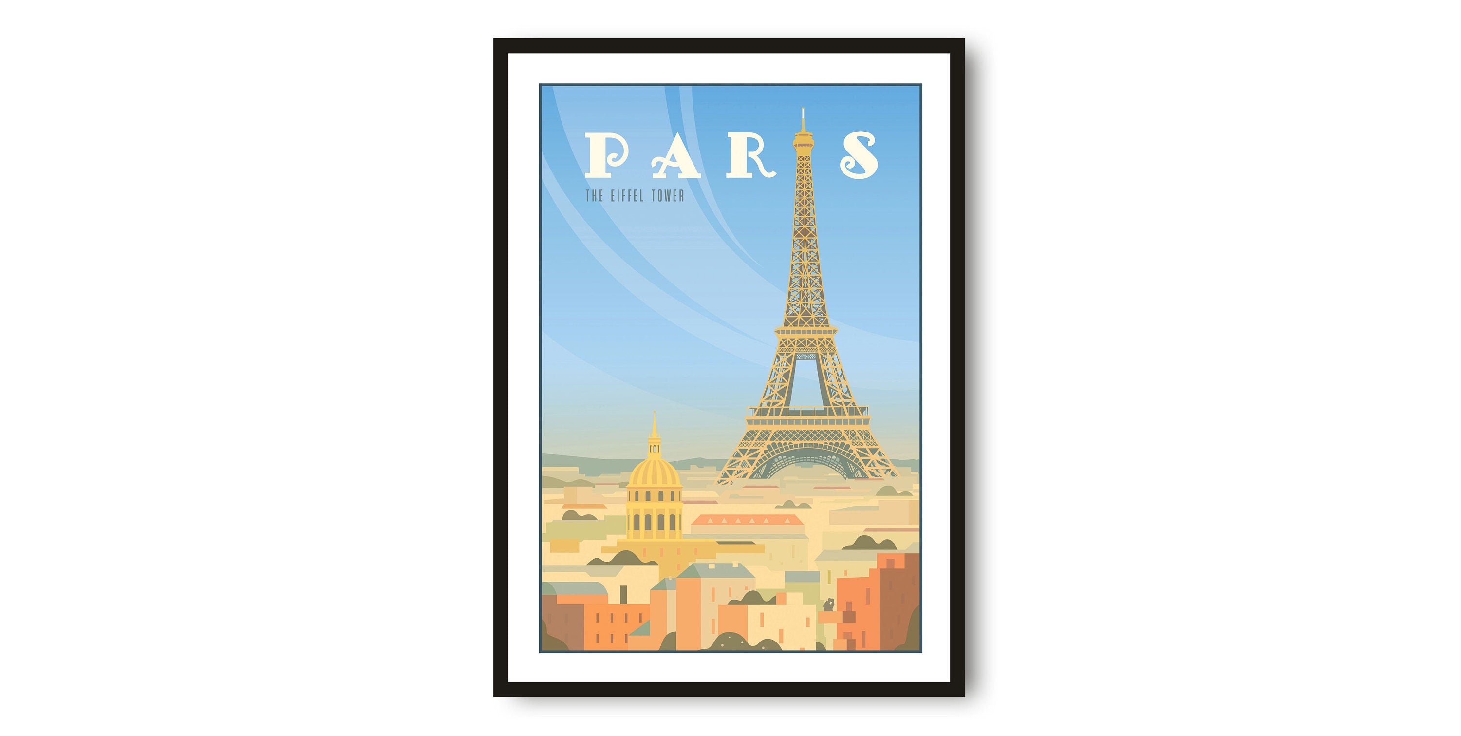 Paris Travel Poster, France Poster, Colourful Print, Unique Wall Art, Minimalist Home Décor, City A1/A2/A3/A4/A5
