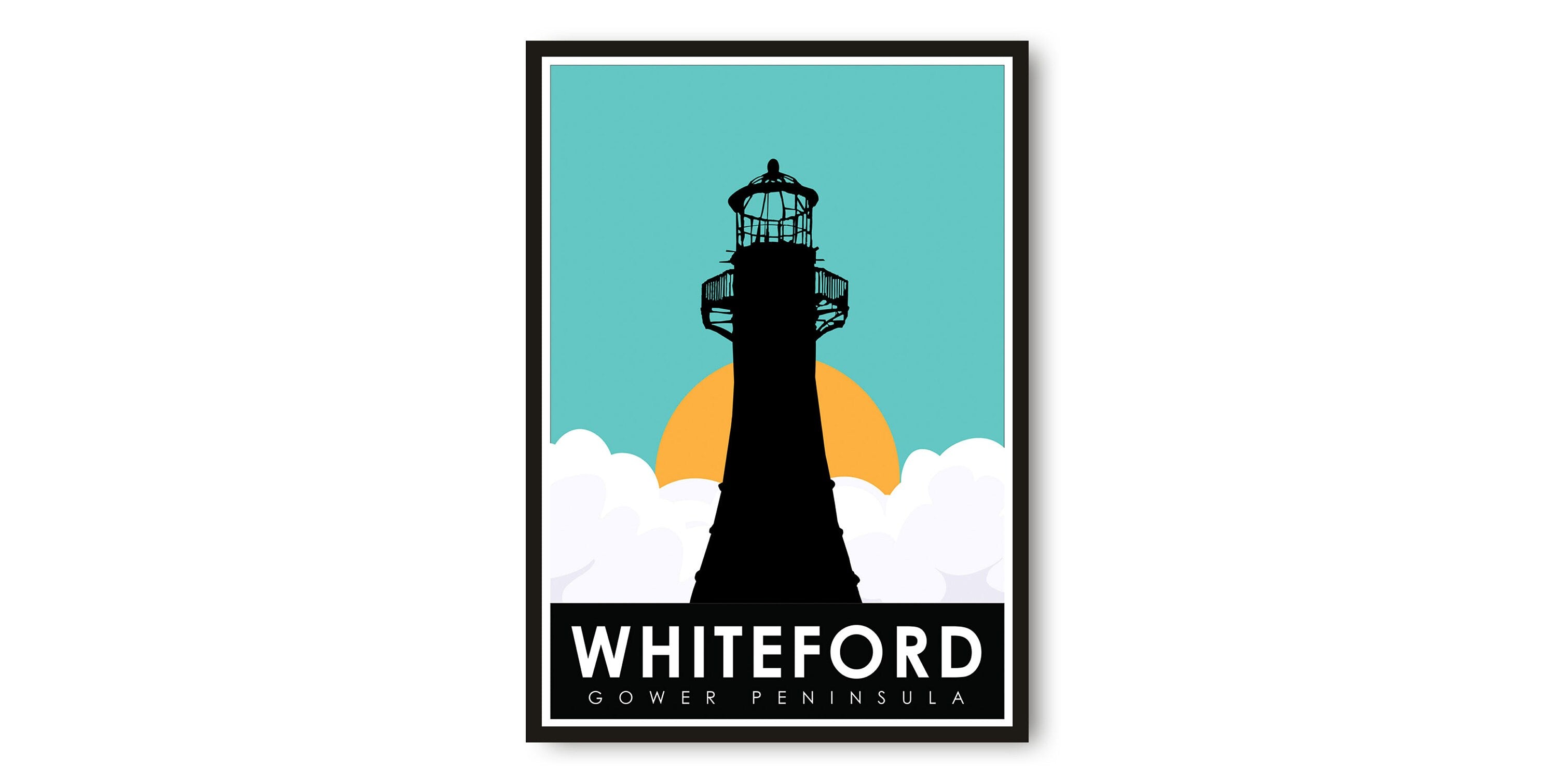 Whiteford Travel Poster, Colorful Wales Travel Poster, British Wall Art, UK Art Prints 11x17, Print Poster, Popular Gift A1/A2/A3/A4/A5