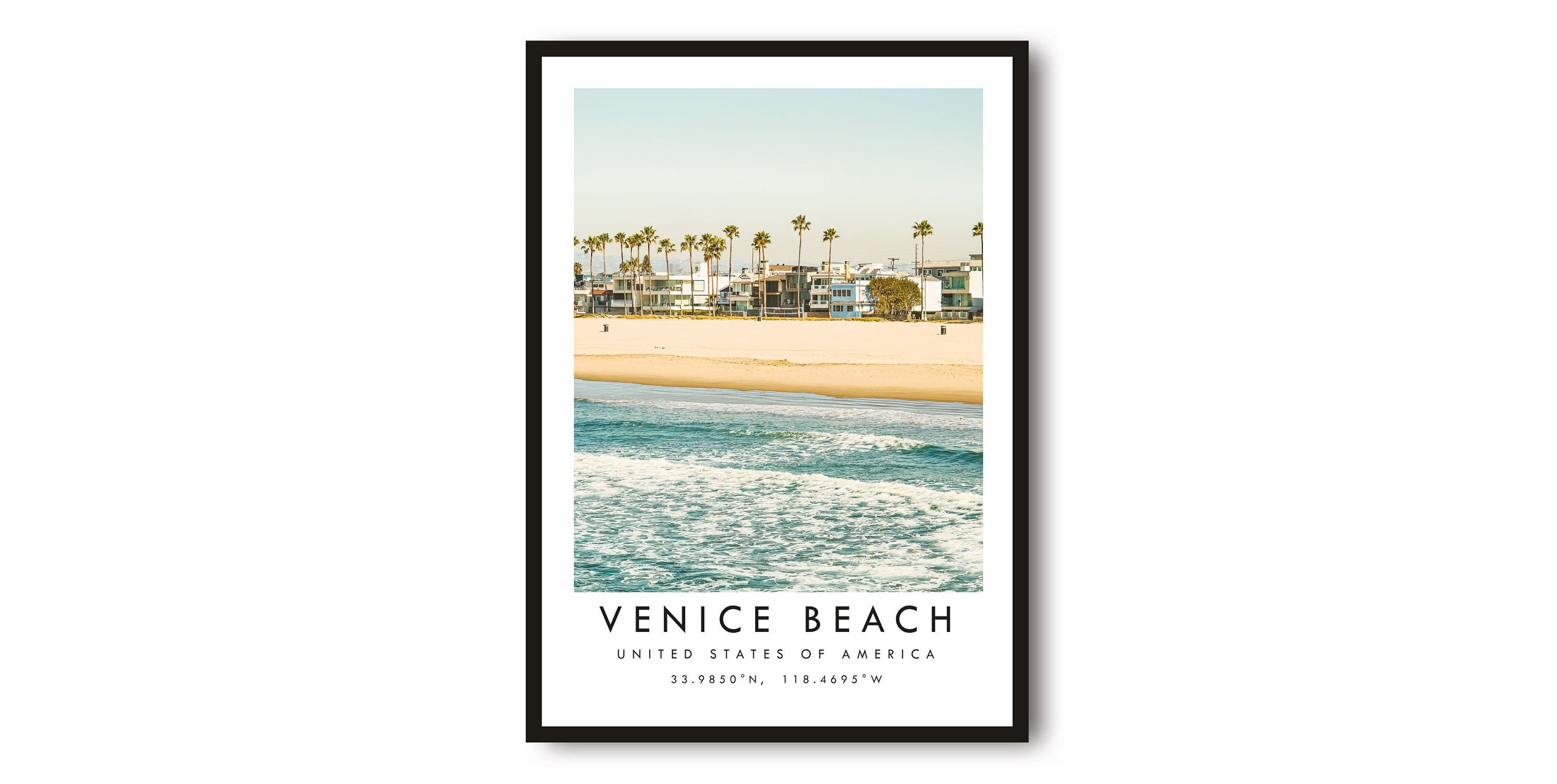 Venice Beach Travel Print, Los Angeles Poster, Unique Wallart Decor, Home Decor, California Popular Print A1/A2/A3/A4/A5