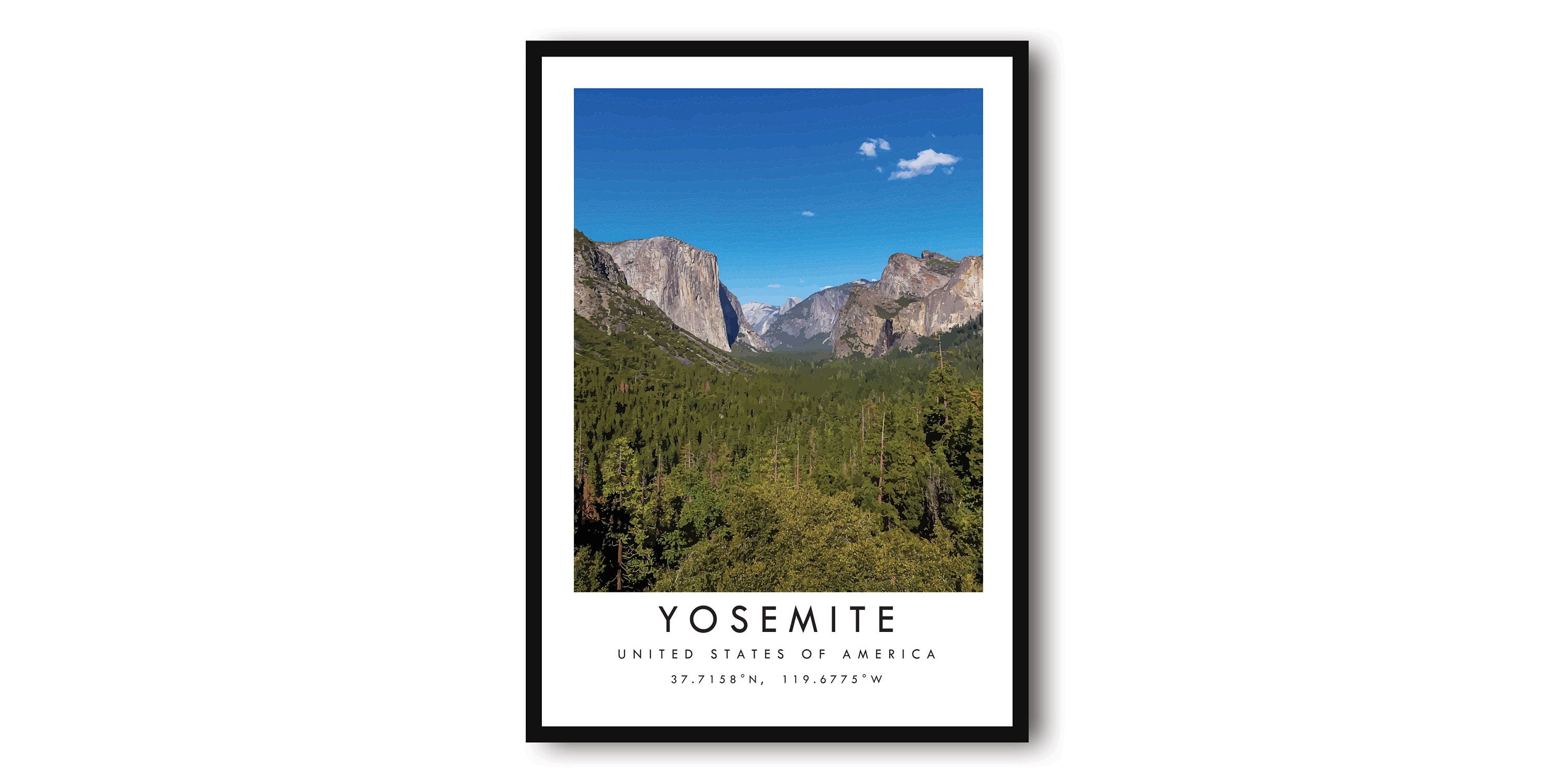 Yosemite Travel Print, Colourful Travel Poster, USA Wall Art, US Art Prints, City Print Poster A1/A2/A3/A4/A5