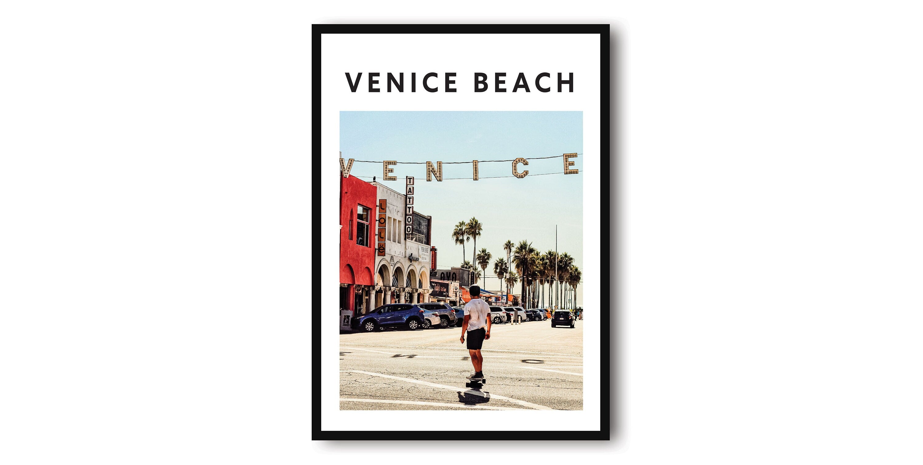 Venice Beach Travel Print, California Poster, Unique Wallart Decor, Minimalist art, Home Decor, California, Popular Print A1/A2/A3/A4/A5