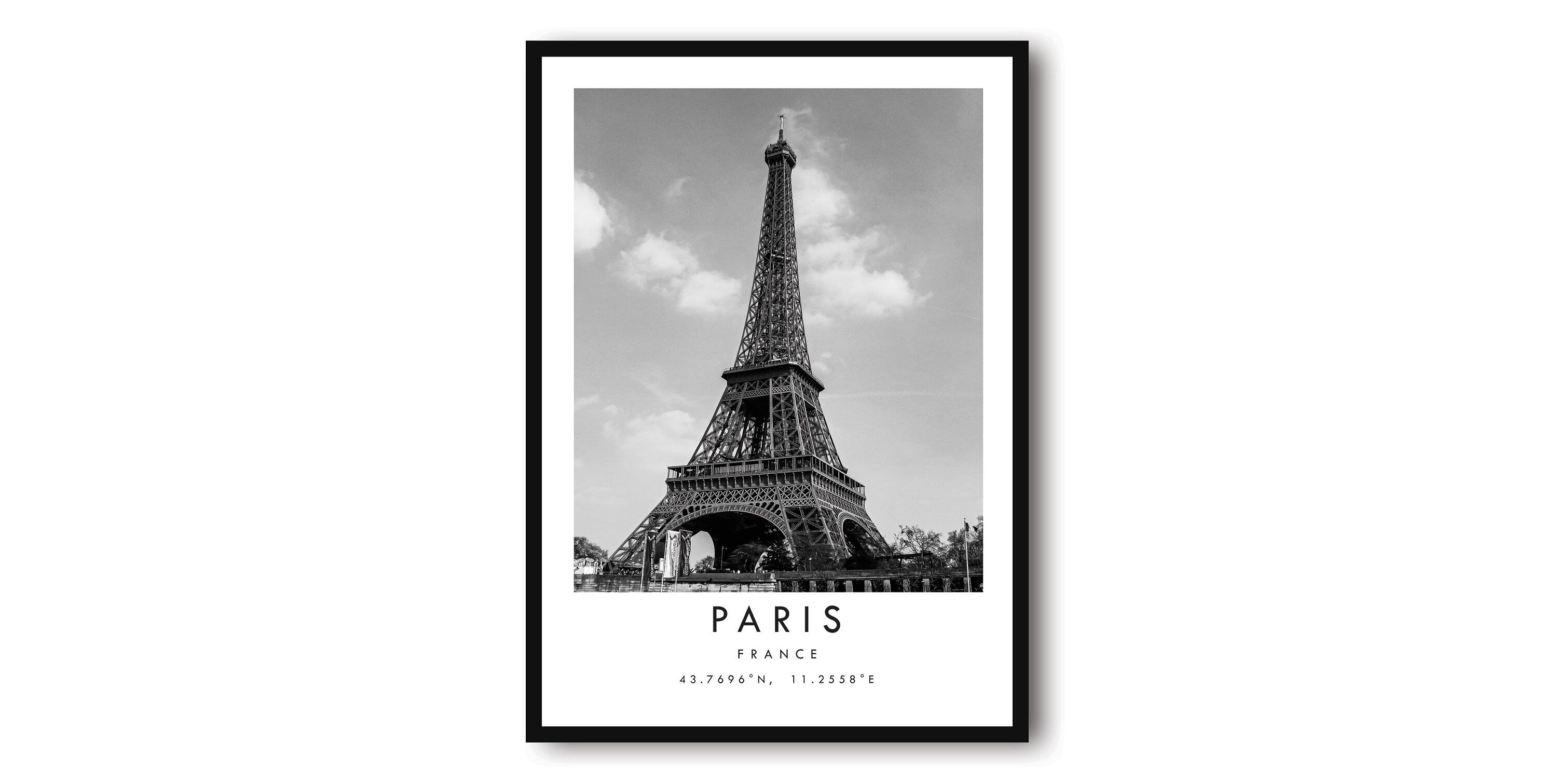Paris Travel Print, France Poster, Black and White Print, Unique Wall Art, Minimalist Home Décor, City A1/A2/A3/A4/A5
