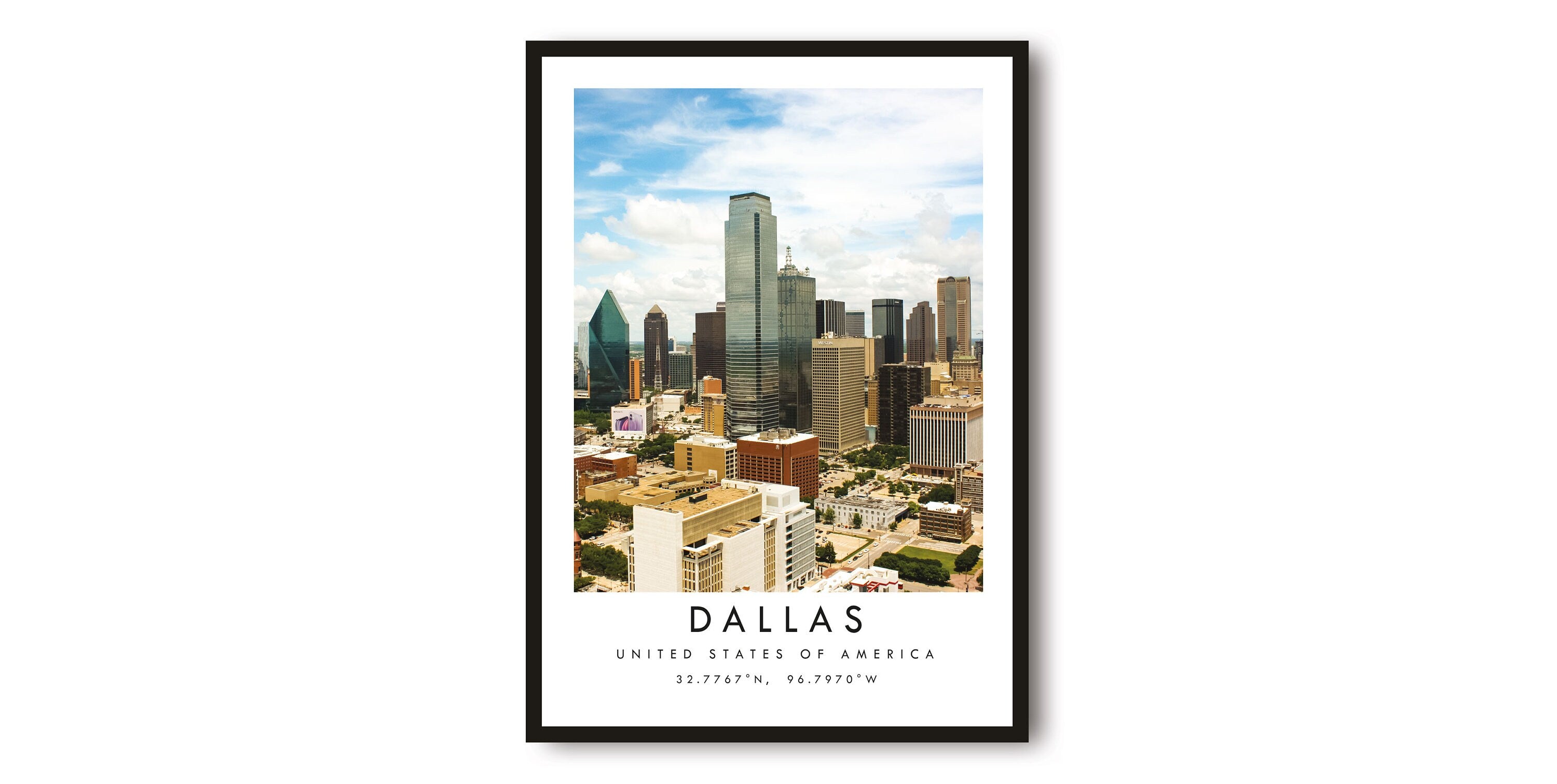 Dallas Travel Print, Dallas Poster, Unique Wall Art, Minimalist Home Décor, City A1/A2/A3/A4/A5