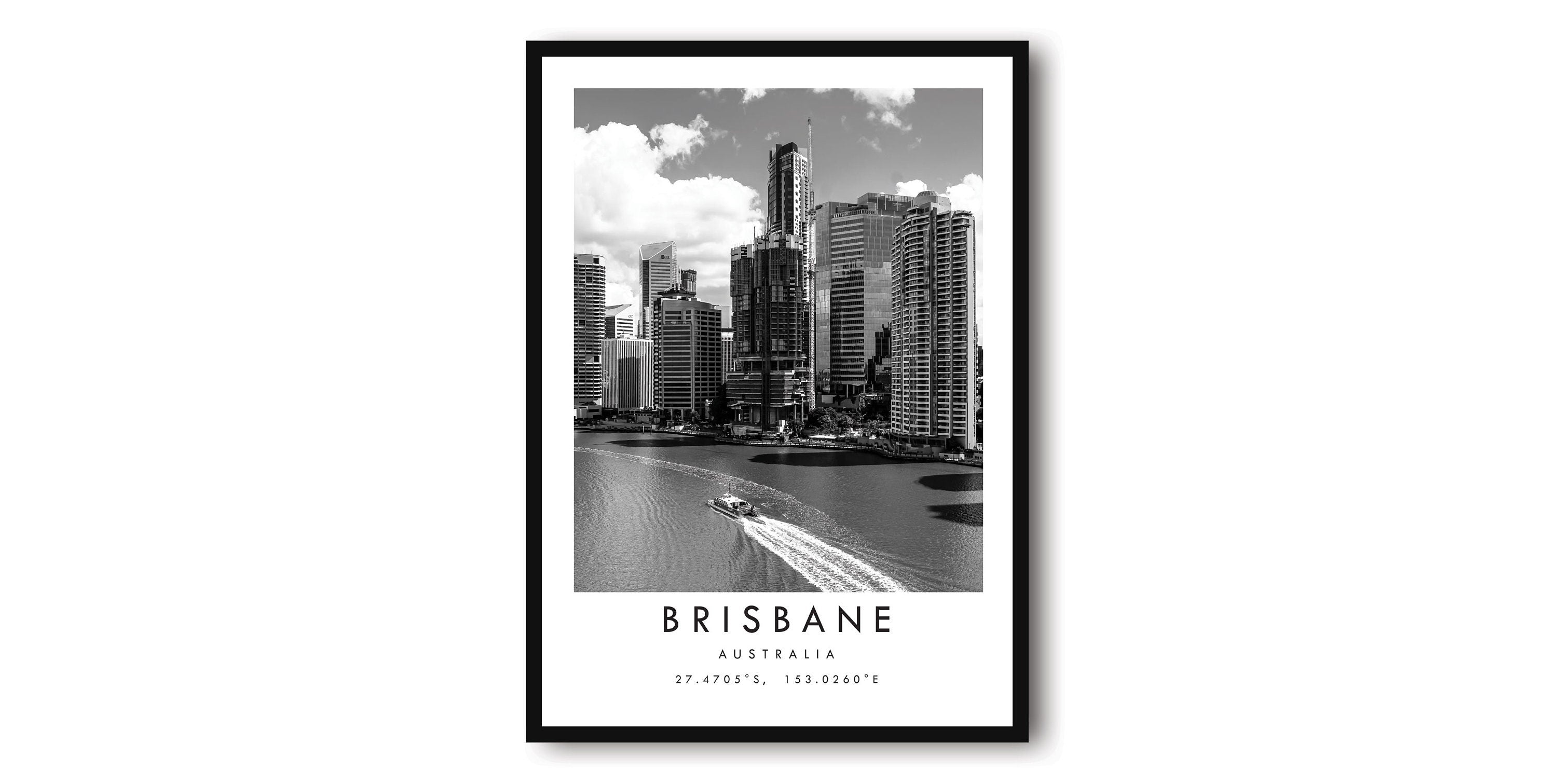 Brisbane Travel Print, Brisbane Poster Print, Brisbane Wall Art Minimalist, Australia Print, Prints of Australia A1/A2/A3/A4/A5