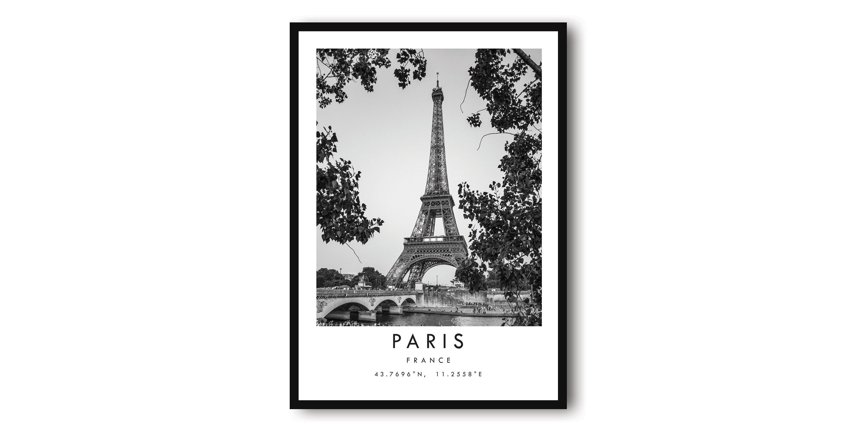 Paris Travel Print, Paris France Travel Poster, Paris Travel Print, Travel Art, Travel Poster, Black and White, Gift, A1/A2/A3/A4/A5
