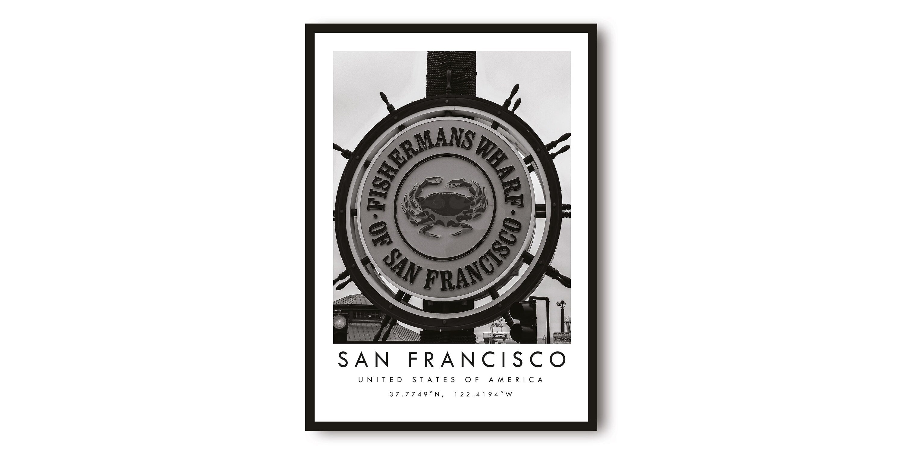 San Francisco Travel Print, San Francisco Poster, Unique Wallart Decor, Black and White Home Decor, Popular Print A1/A2/A3/A4/A5