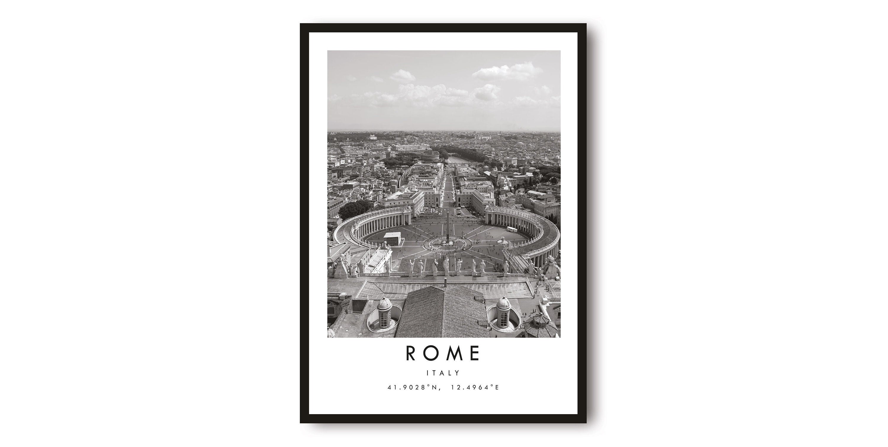 Rome Travel Print, Italy Poster, Black and White Print, Unique Wall Art, Minimalist Home Décor, City A1/A2/A3/A4/A5
