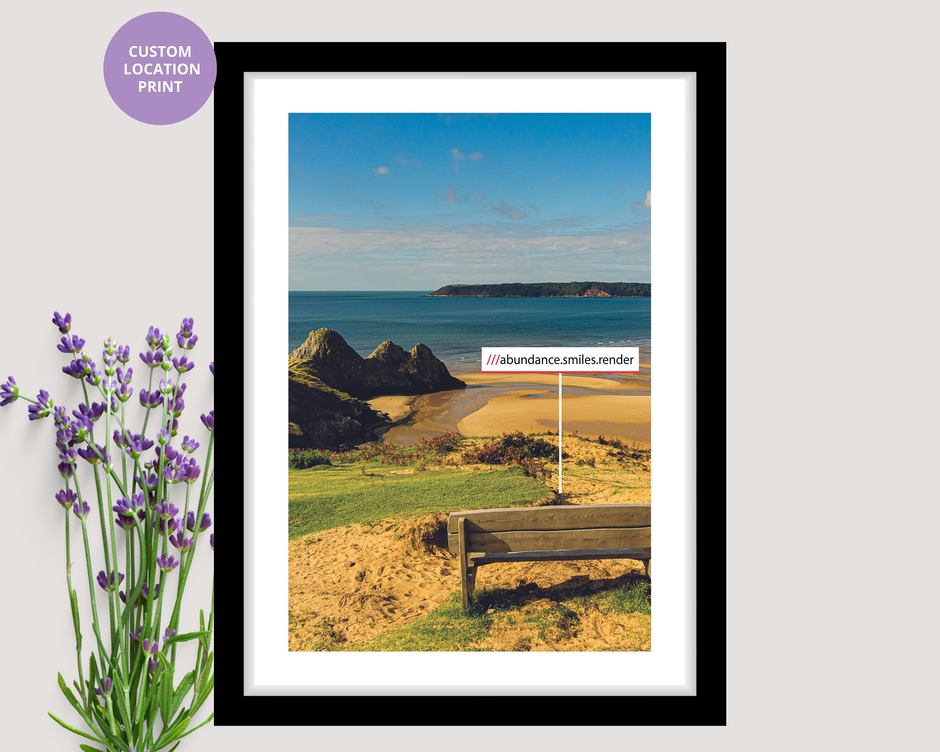 what3words custom location print A1/A2/A3/A4/A5
