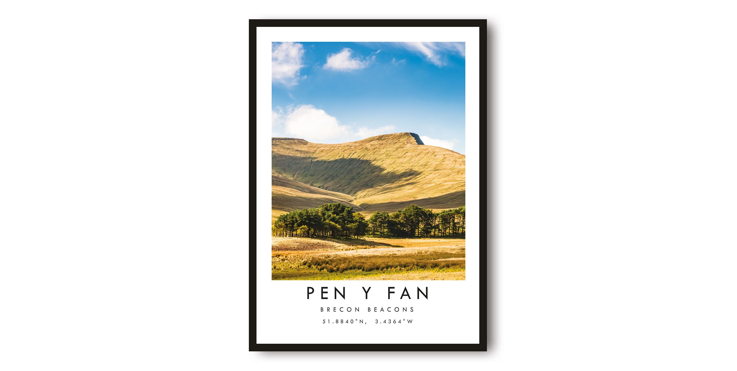 Pen Y Fan Travel Print, Pen Y Fan Poster, Unique Wallart Decor, Colour Home Decor, Brecon Minimalist Wallart A1/A2/A3/A4/A5