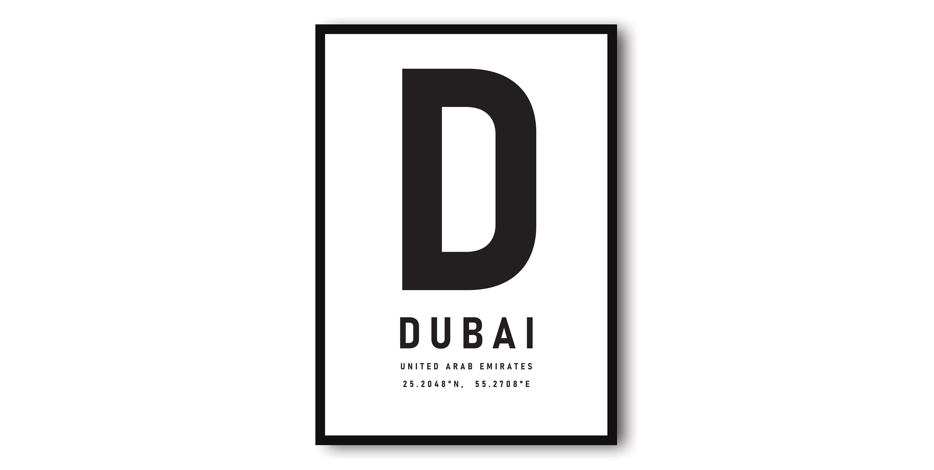 Dubai Travel Print, Dubai Poster, Black and White Print, Unique Wall Art, Minimalist Home Décor, City A1/A2/A3/A4/A5