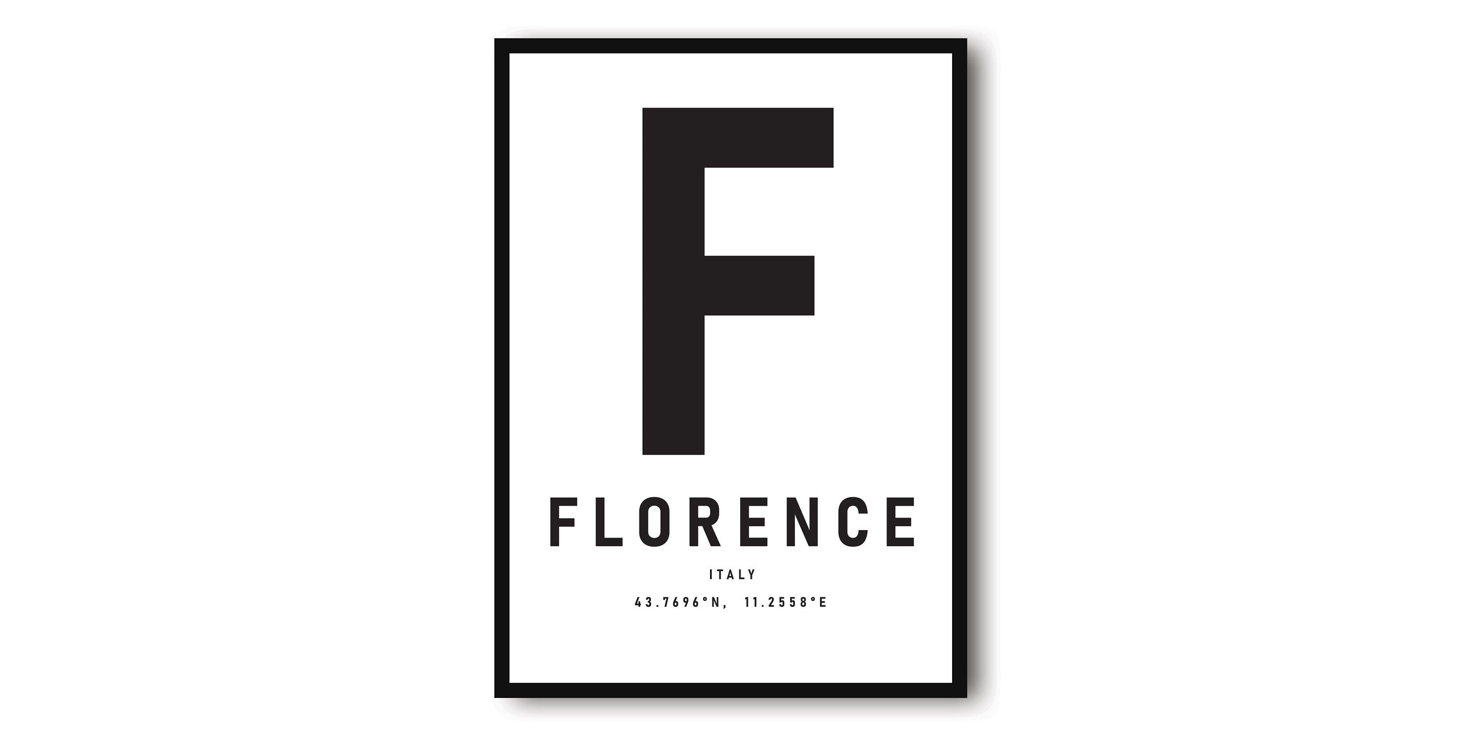 Florence Travel Print, Italy Poster, Black and White Print, Unique Wall Art, Minimalist Home Décor, City A1/A2/A3/A4/A5