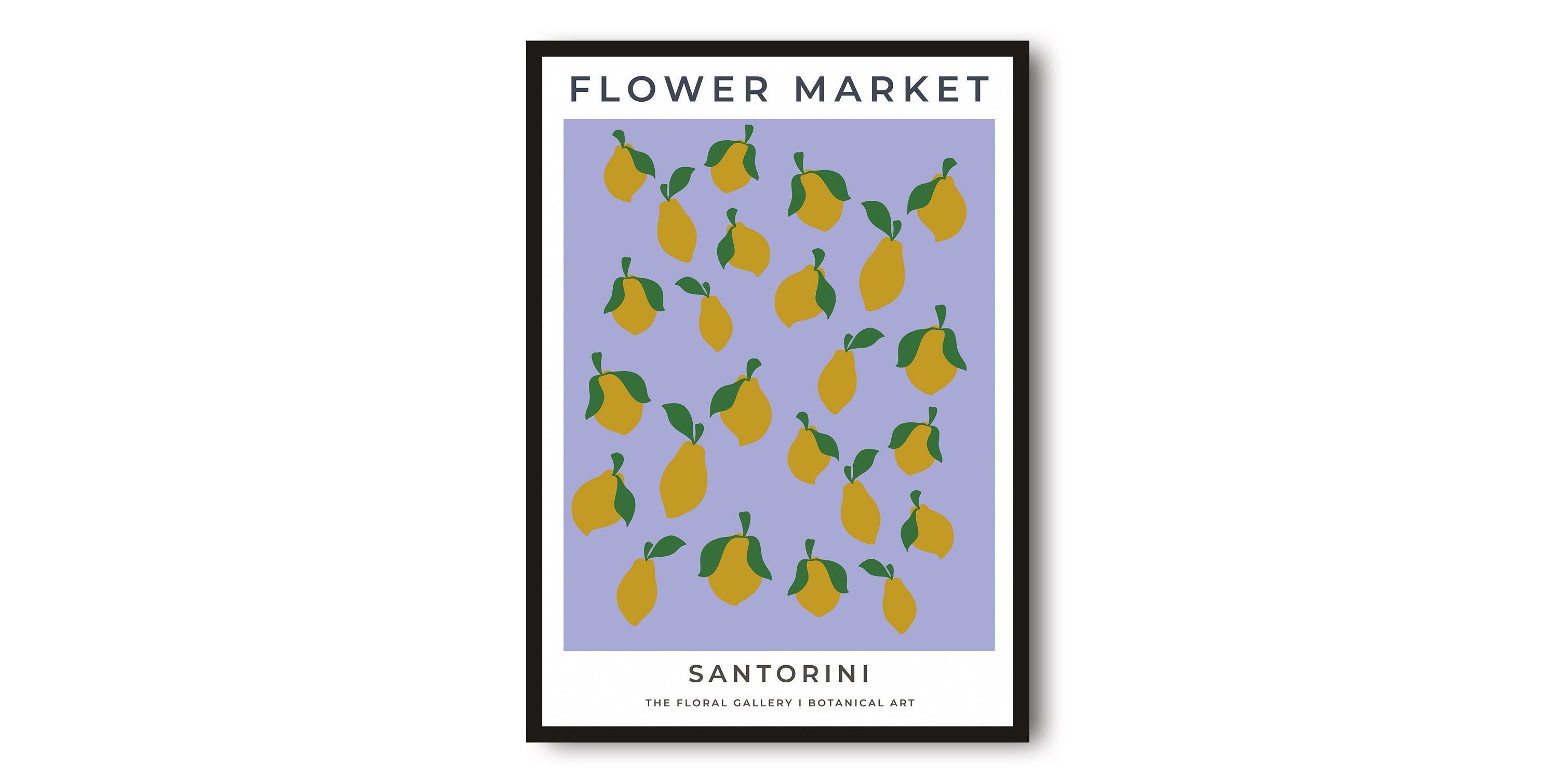 Santorini Travel Poster, Abstract Flower Poster, Flower Art Print, Santorini Poster, Kitchen Fruit Poster, Kitchen Poster, Flower Market