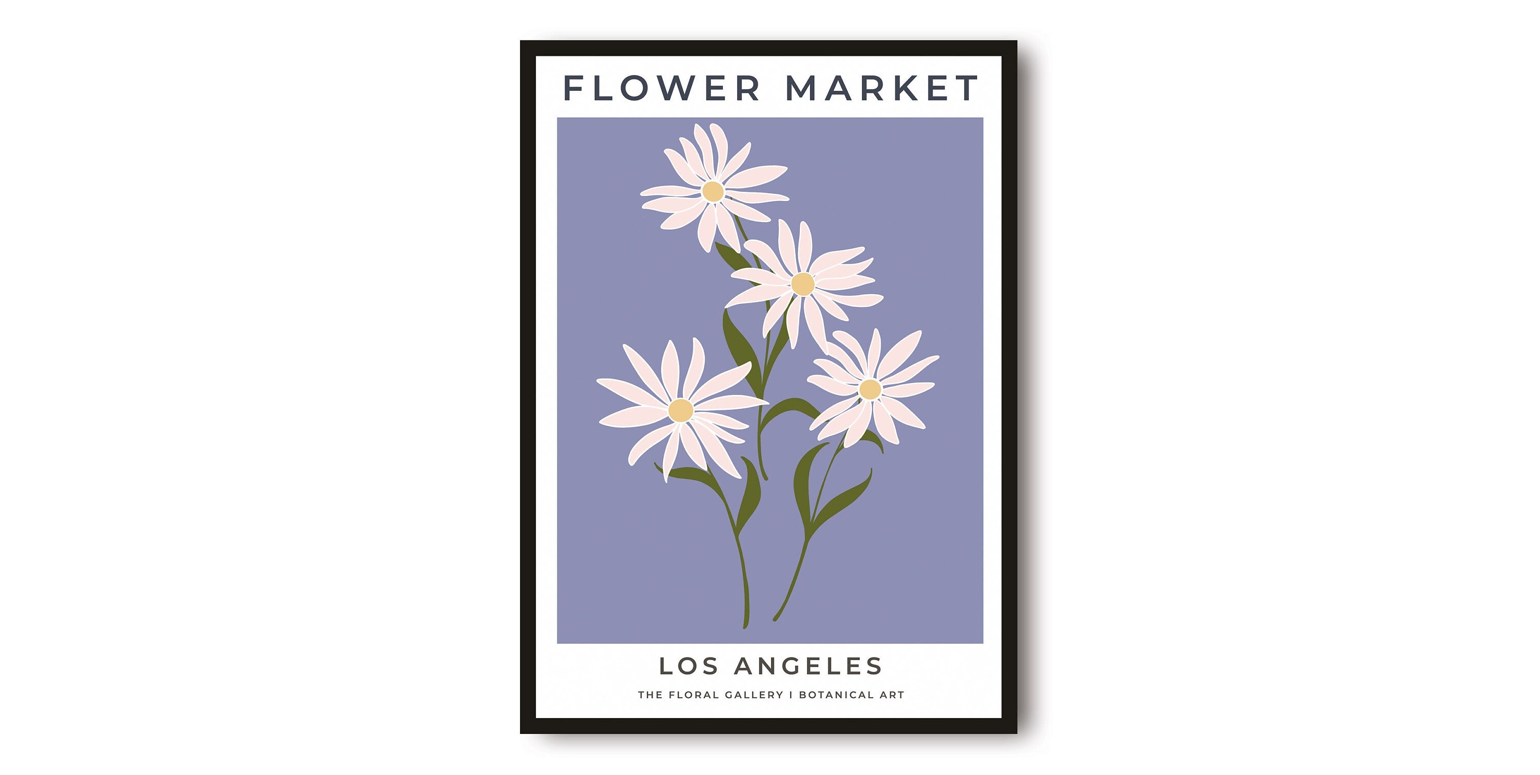 Los Angeles Travel Poster, Abstract Flower Poster, Flower Art Print, Los Angeles Poster, Kitchen Fruit Poster, Kitchen Poster, Flower Market