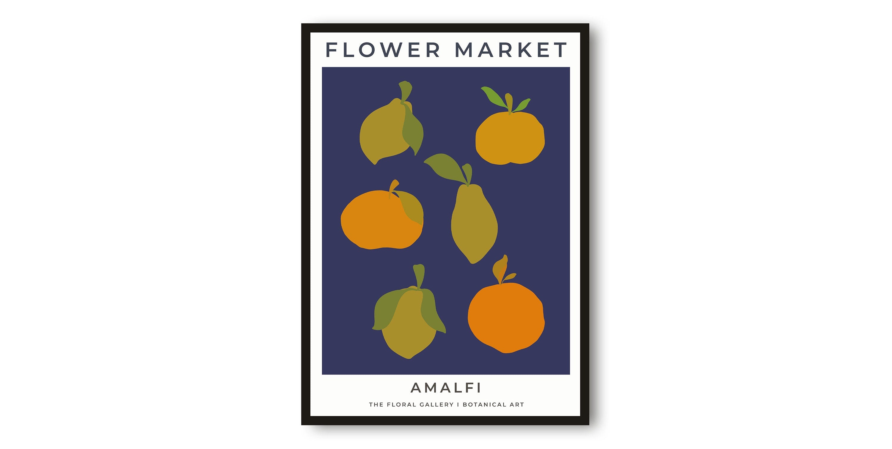 Amalfi Travel Poster, Abstract Flower Poster, Flower Art Print, Amalfi Poster, Kitchen Fruit Poster, Kitchen Poster, Flower Market