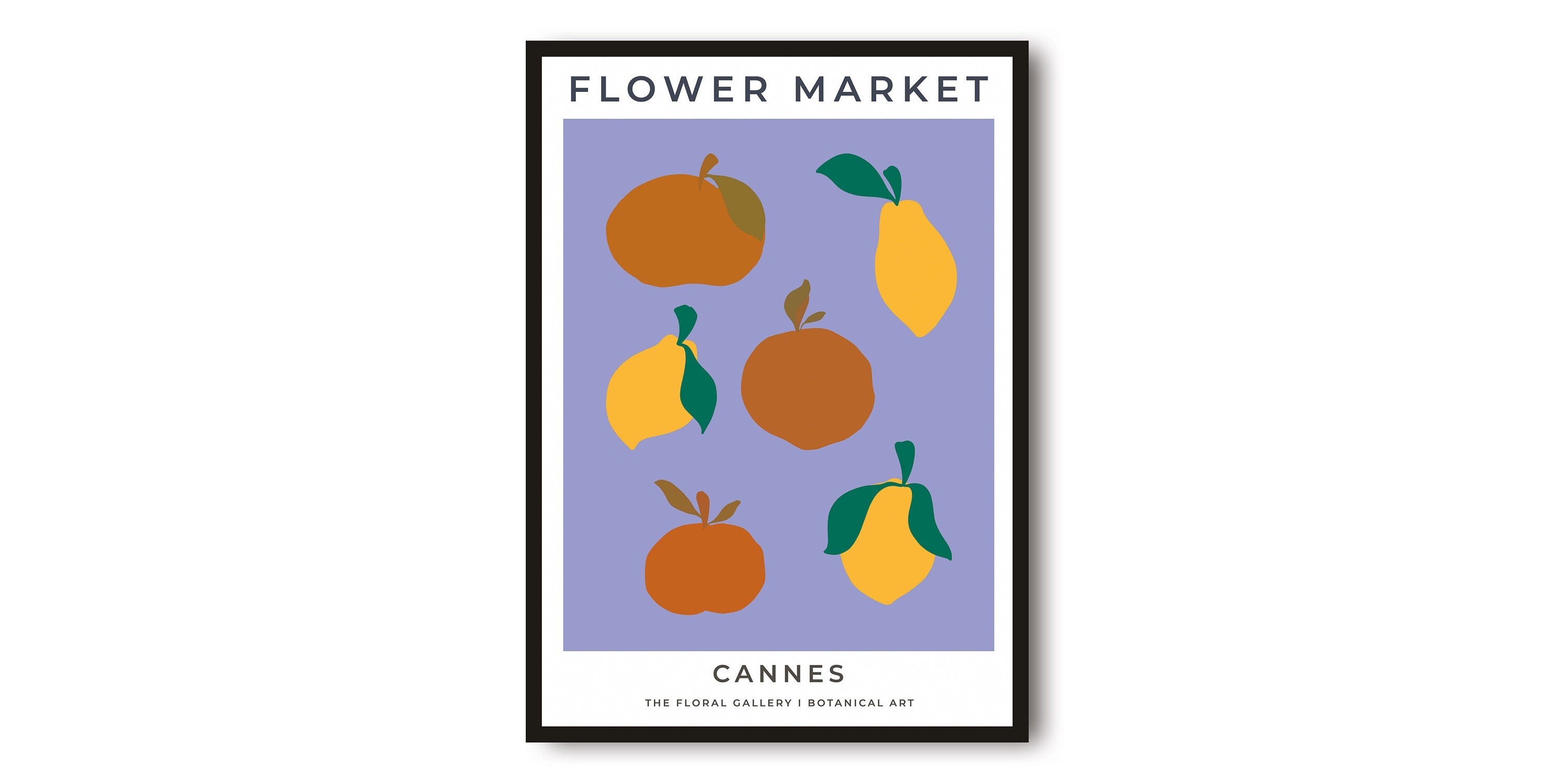 Cannes Travel Poster, Abstract Flower Poster, Flower Art Print, Cannes Poster, Kitchen Fruit Poster, Kitchen Poster, Flower Market