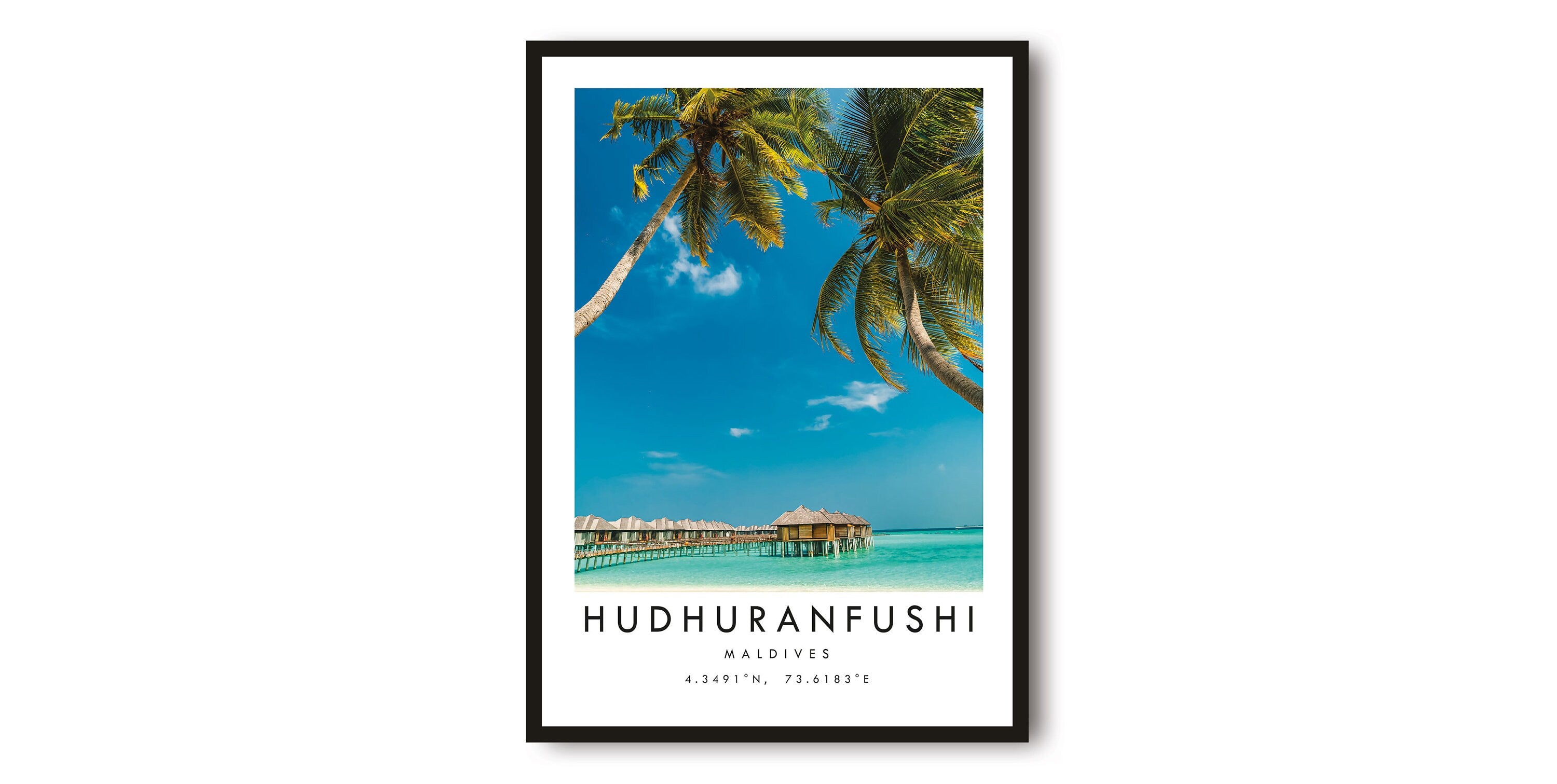 Maldives Travel Print, Maldives Poster, Colourful Print, Unique Wall Art, Minimalist Home Décor, City A1/A2/A3/A4/A5