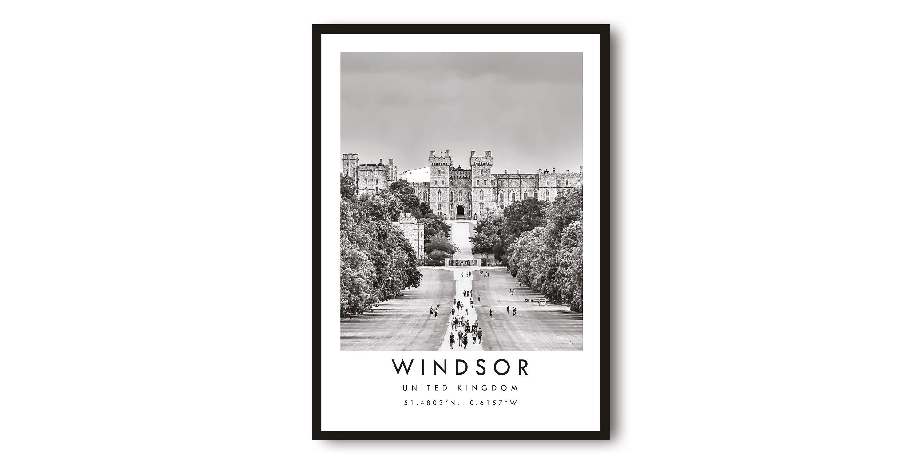 Windsor Travel Print, London Poster, Unique Wallart Decor, Black and White Home Decor, England London , Popular Print A1/A2/A3/A4/A5