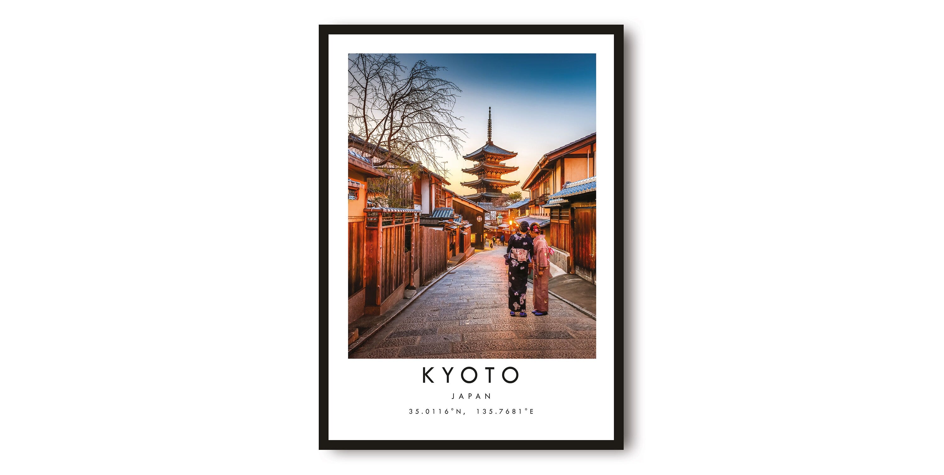 Kyoto Travel Print, Japan Poster, Minimalist Home Decor, City A1/A2/A3/A4/A5