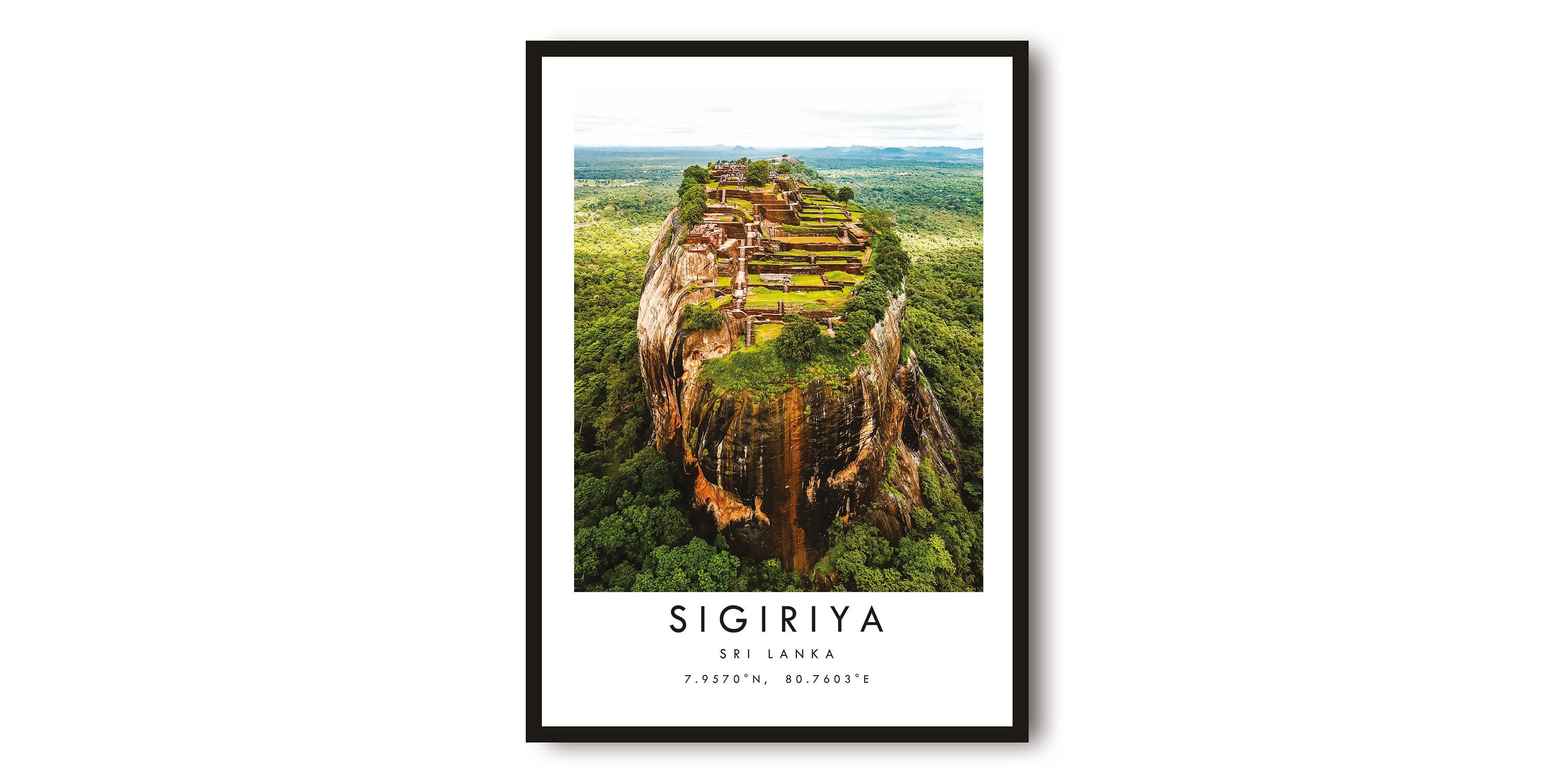 Sigiriya Travel Print, Sri Lanka Poster, Colour Print, Minimalist Home Decor, City A1/A2/A3/A4/A5