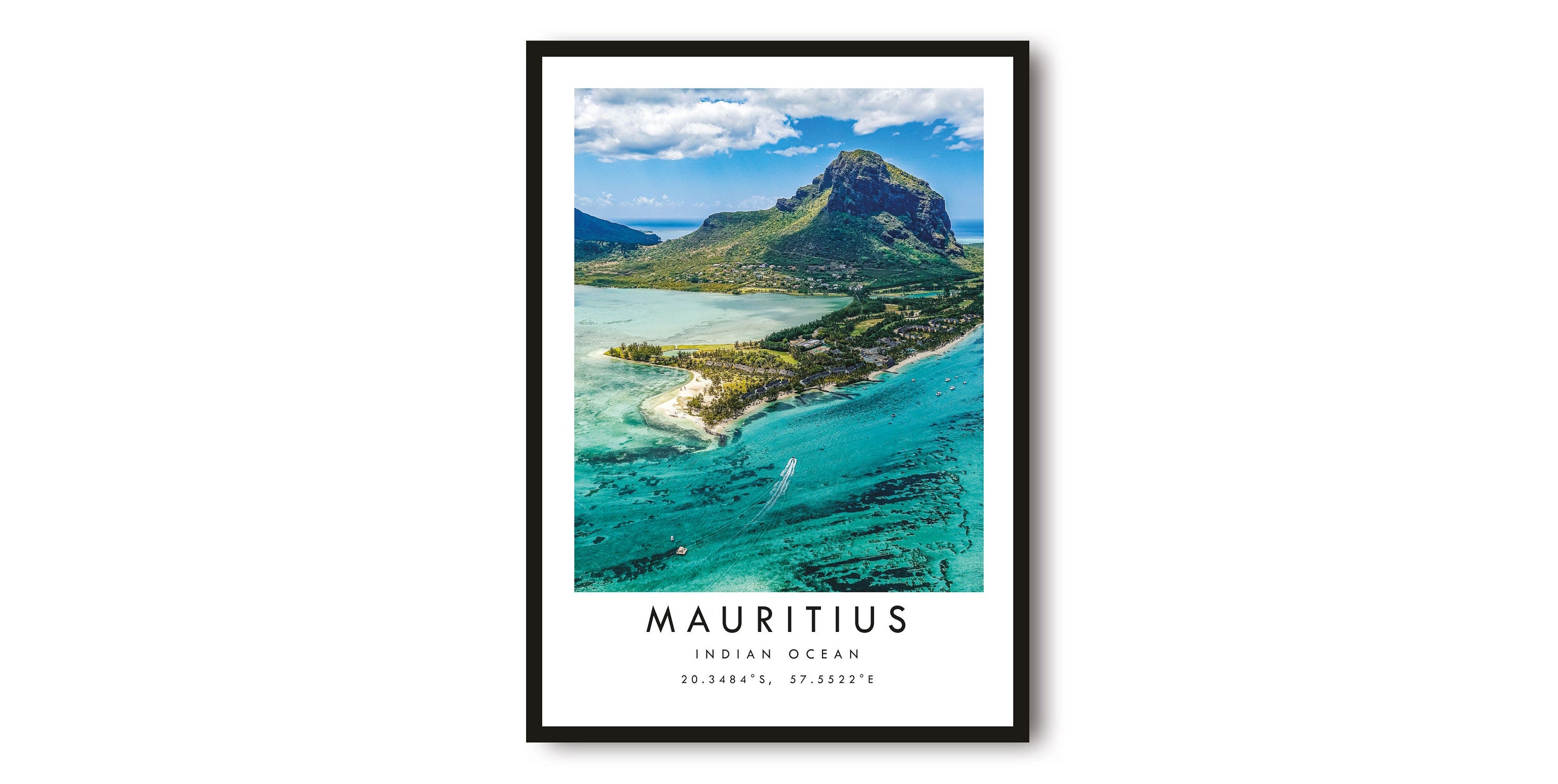 Mauritius Travel Print, Mauritius Poster, Unique Wall Art, Minimalist Home Décor, City A1/A2/A3/A4/A5