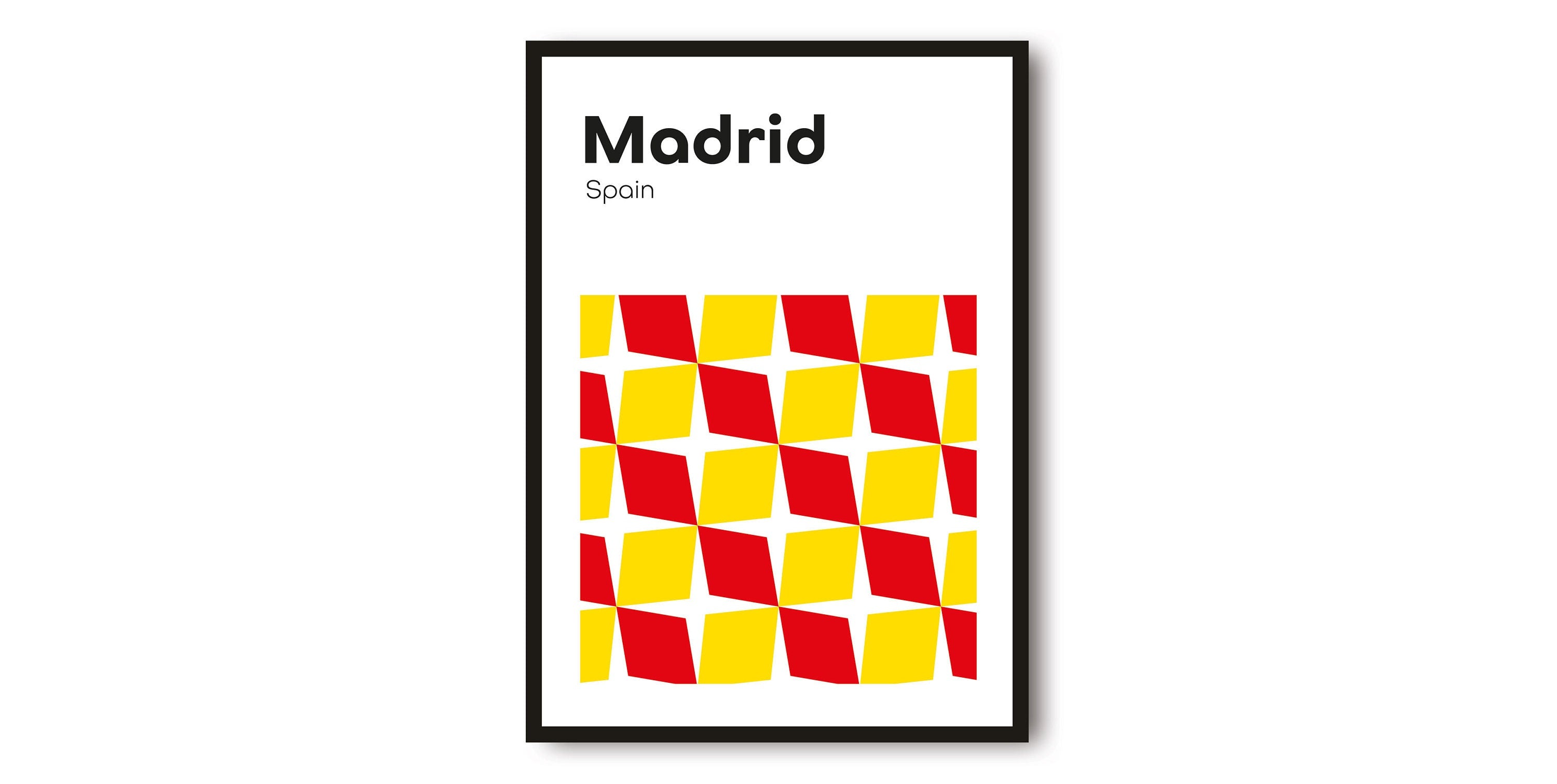 Madrid Travel poster, Spain Travel Print, Geometric Wall Art Minimalist Prints, Prints of Madrid, Popular Print A1/A2/A3/A4/A5