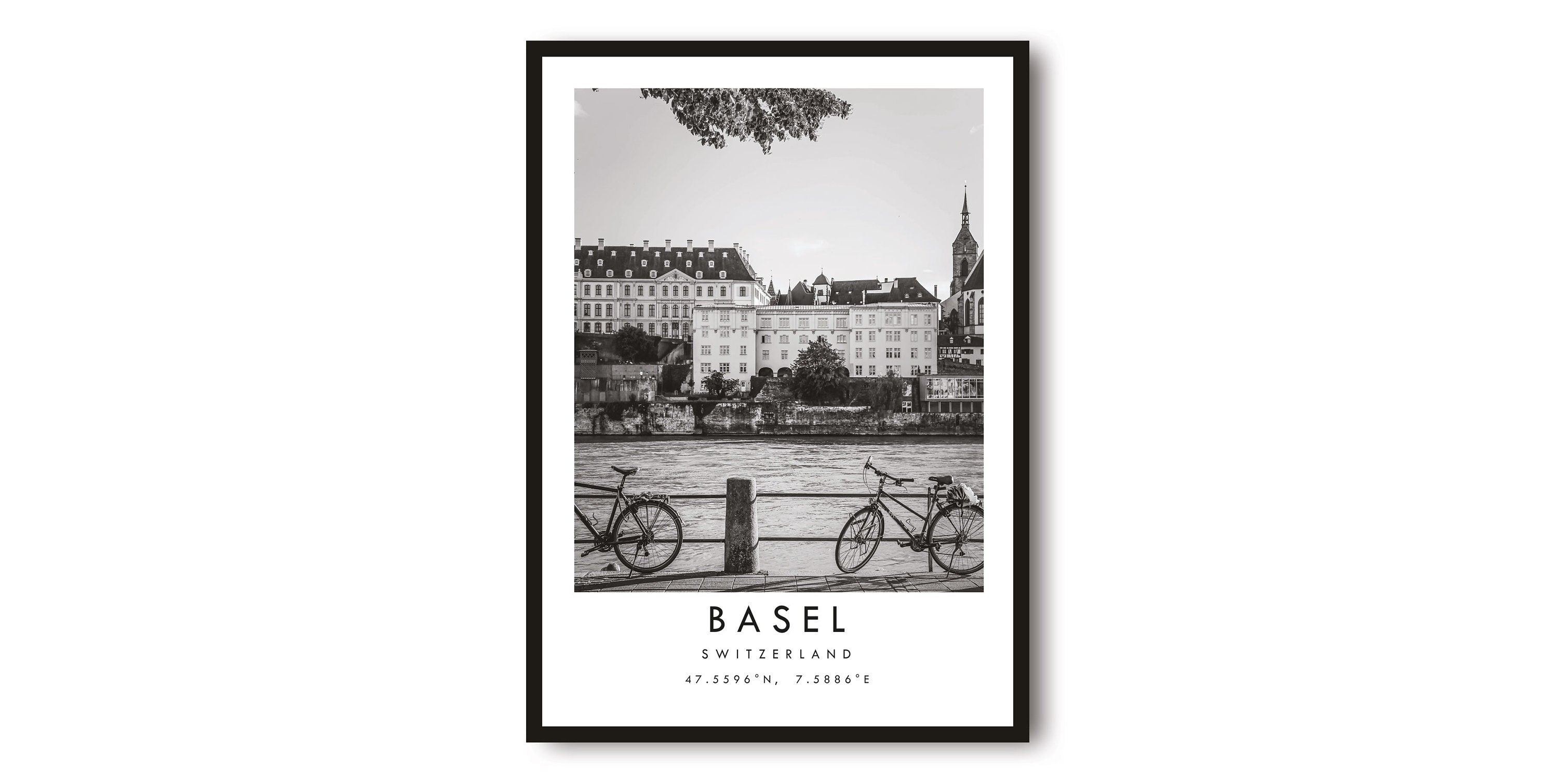 Basel Travel Print, Switzerland Poster, Black and White Print, Unique Wall Art, Minimalist Home Decor, City A1/A2/A3/A4/A5