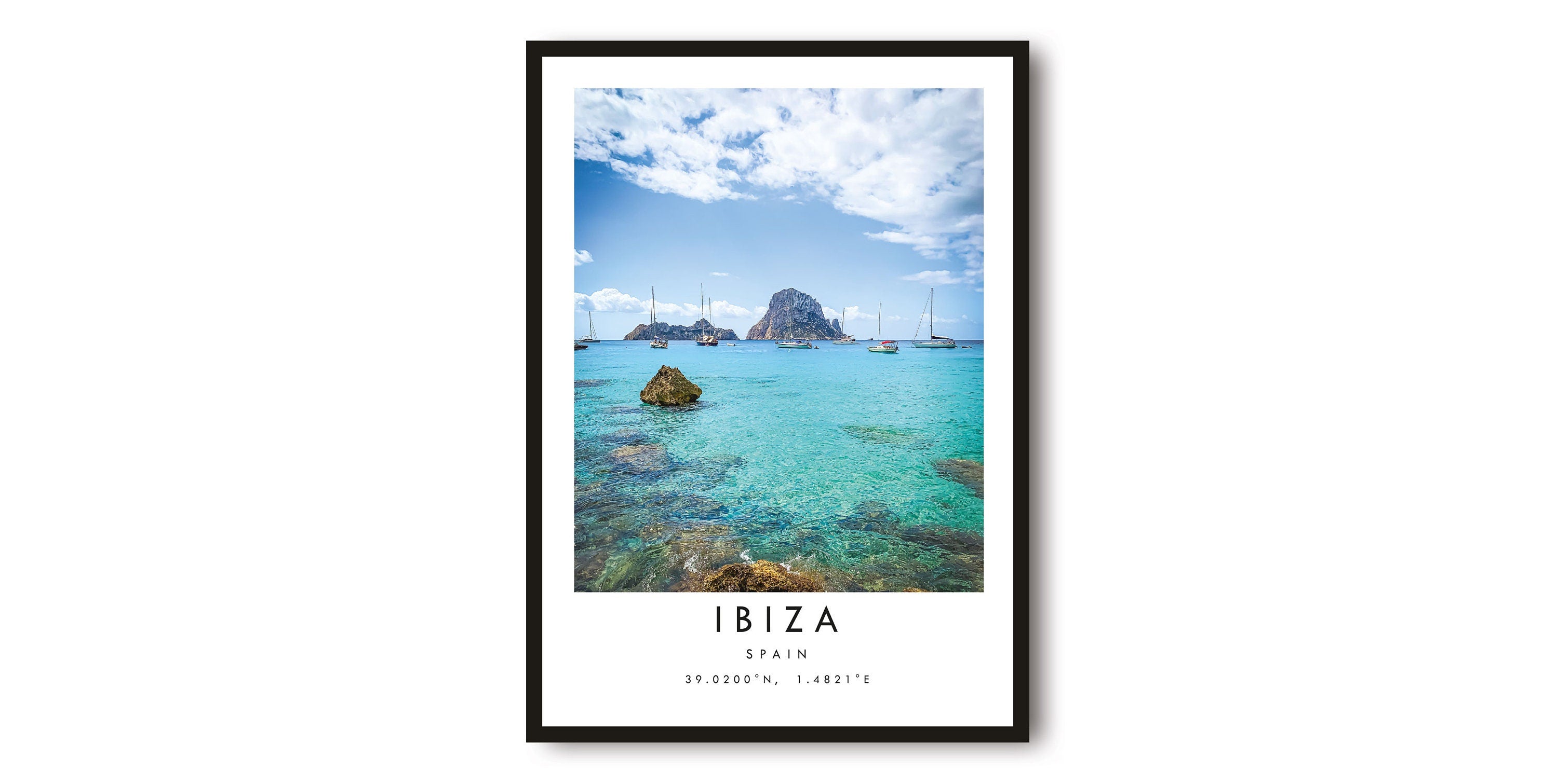 Ibiza Travel Print, Ibiza Poster, Unique Wall Art, Minimalist Home Decor, City A1/A2/A3/A4/A5