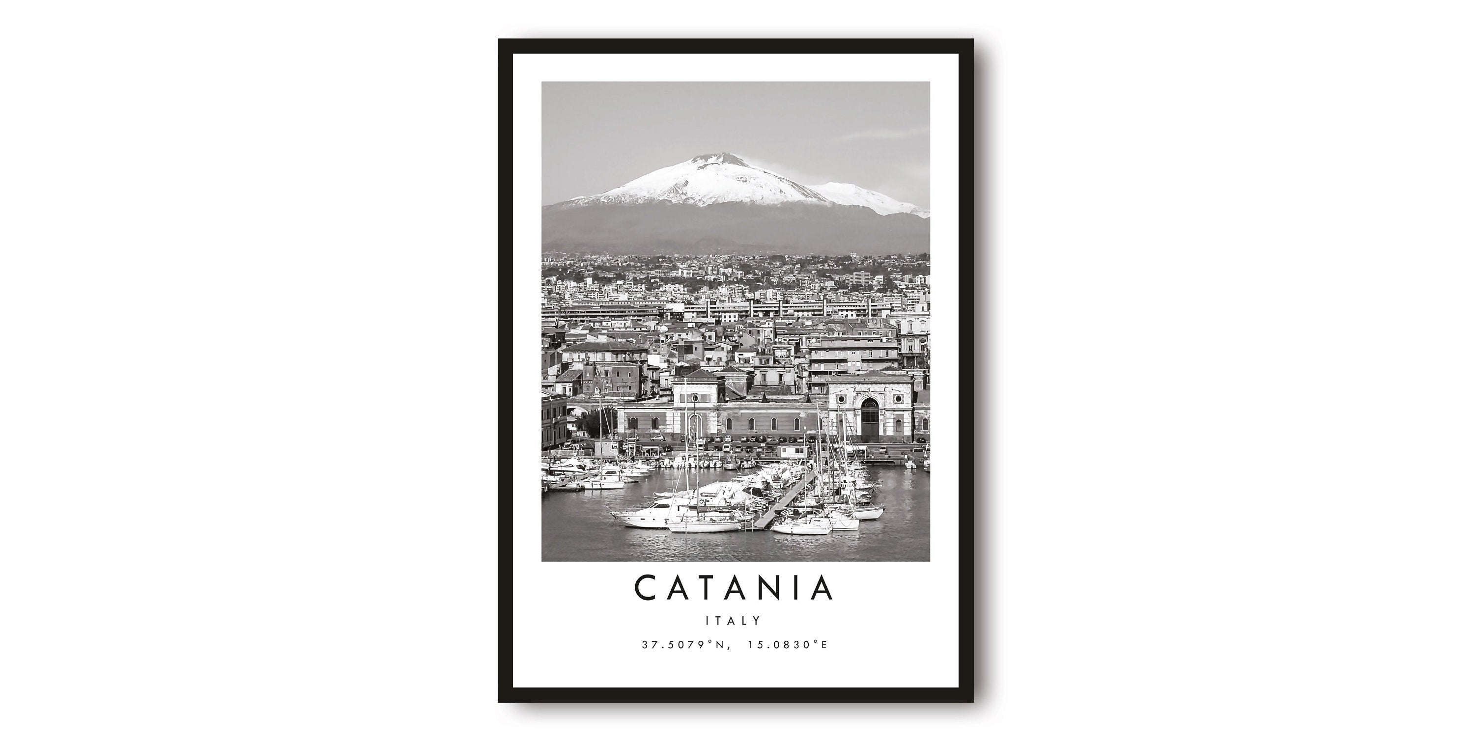 Catania Travel Print, Catania Poster Print, Catania Wall Art Minimalist, Prints of Italy A1/A2/A3/A4/A5